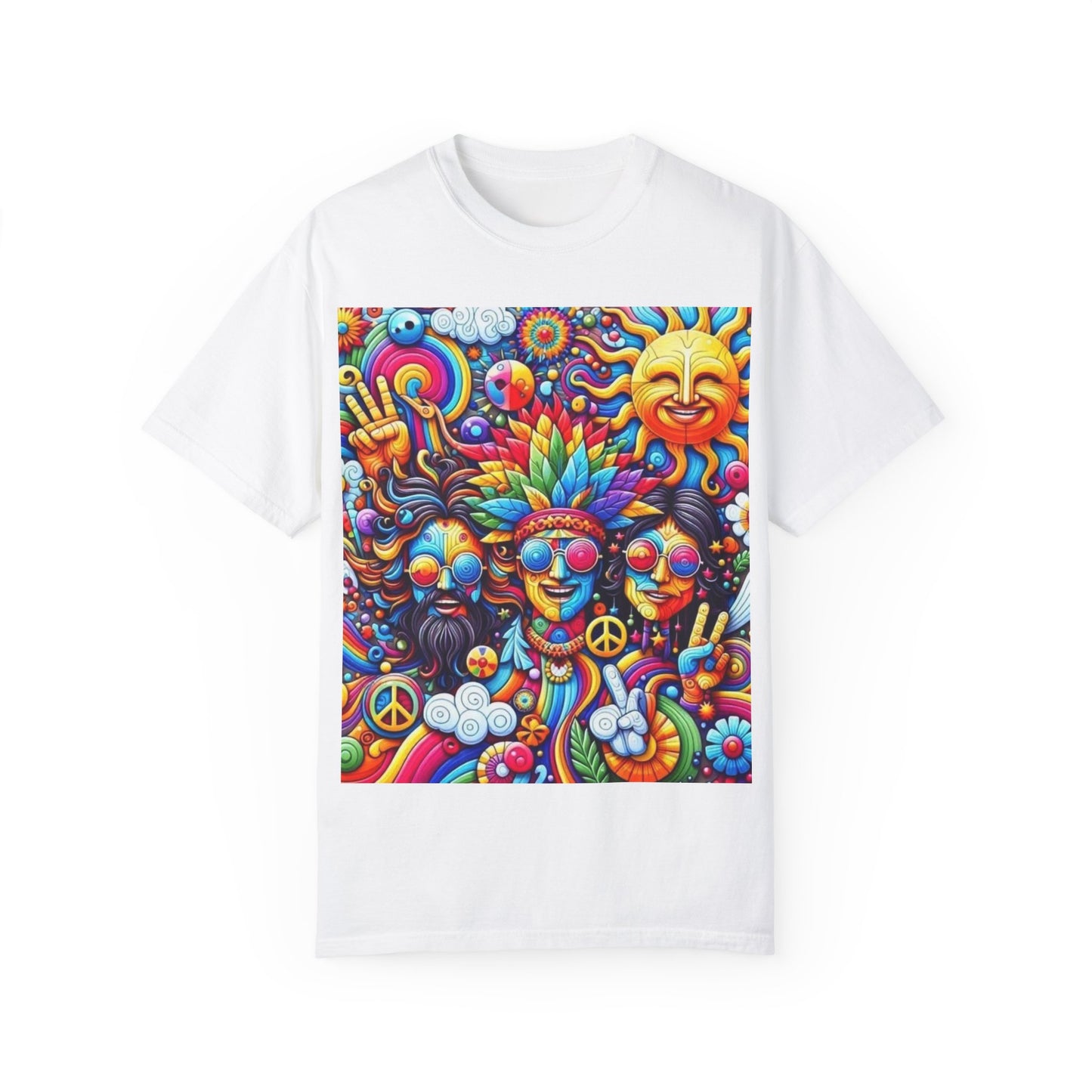 Vibrant Psychedelic Peace T-Shirt - Groovy Unisex Graphic Tee