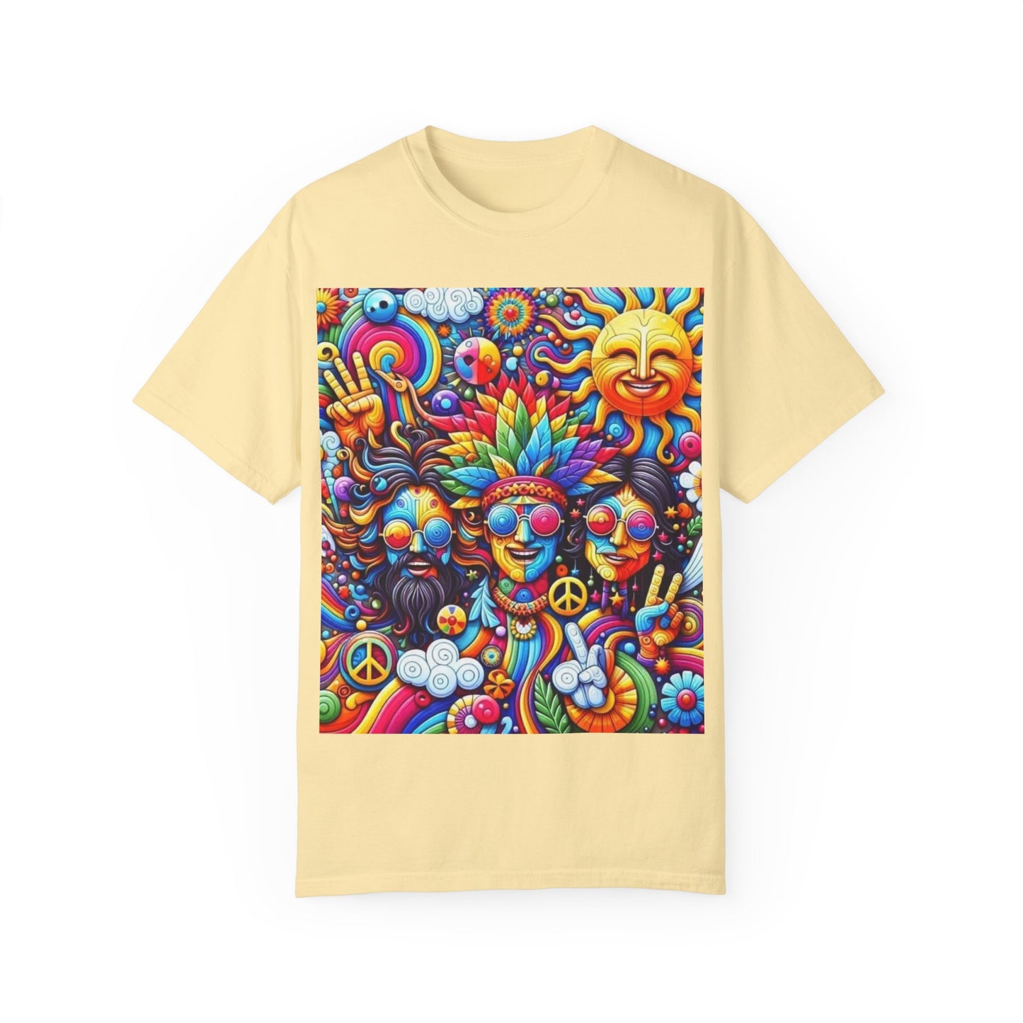 Vibrant Psychedelic Peace T-Shirt - Groovy Unisex Graphic Tee