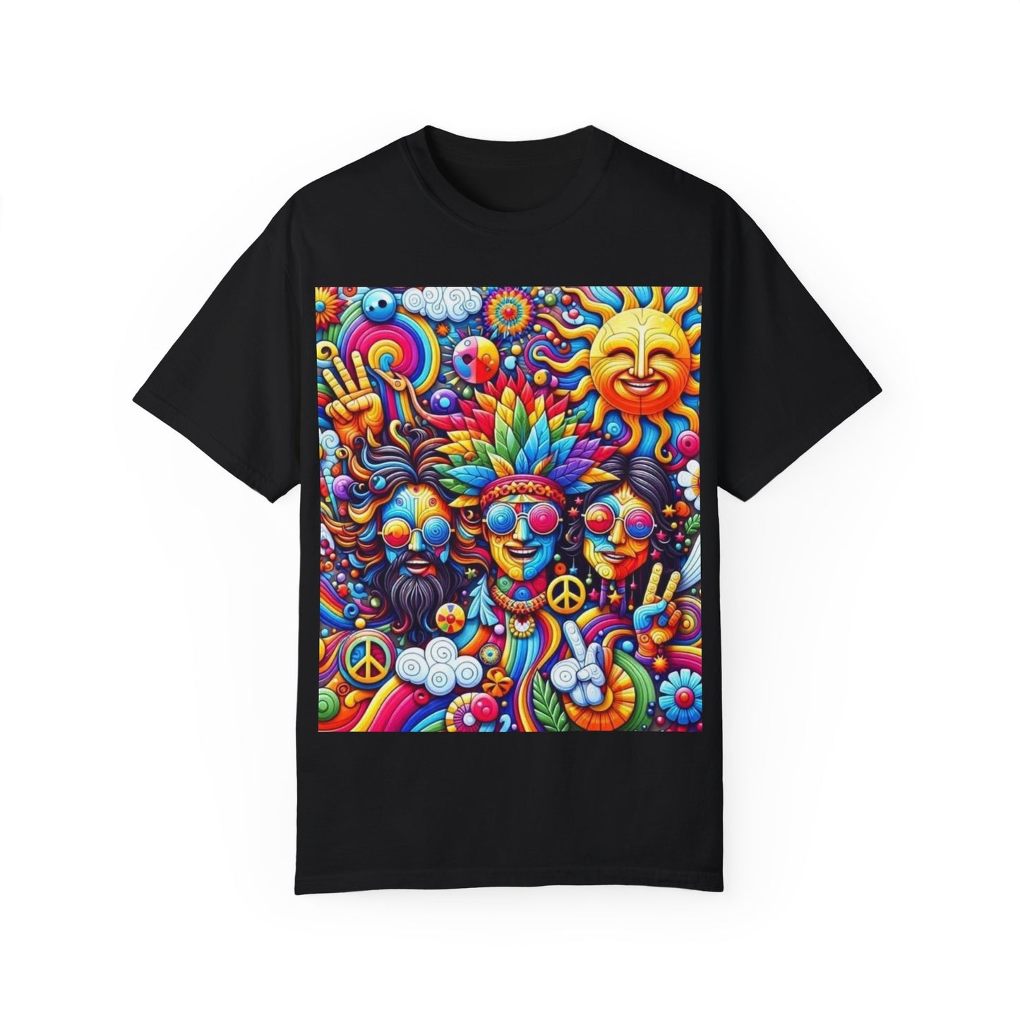 Vibrant Psychedelic Peace T-Shirt - Groovy Unisex Graphic Tee