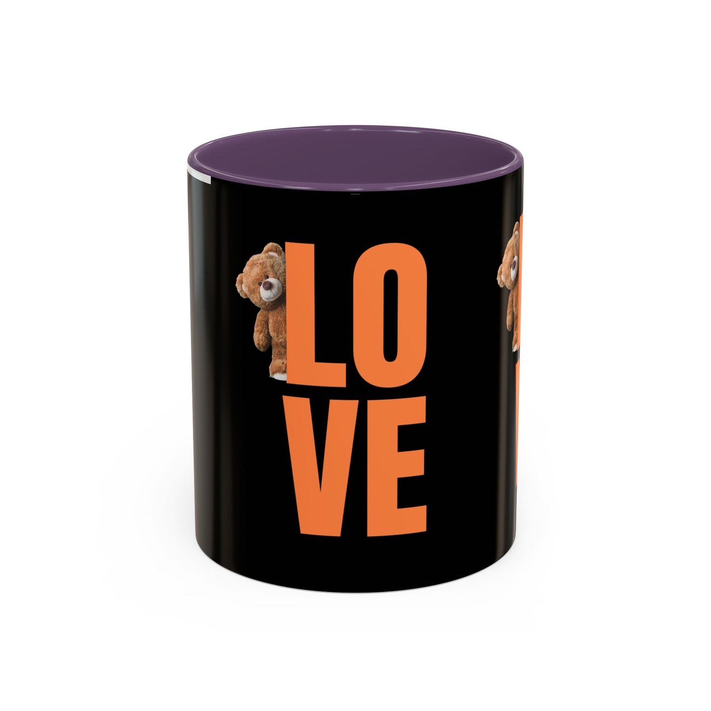 Love Bear Accent Coffee Mug - Cute 11oz & 15oz Gift for Friends & Family