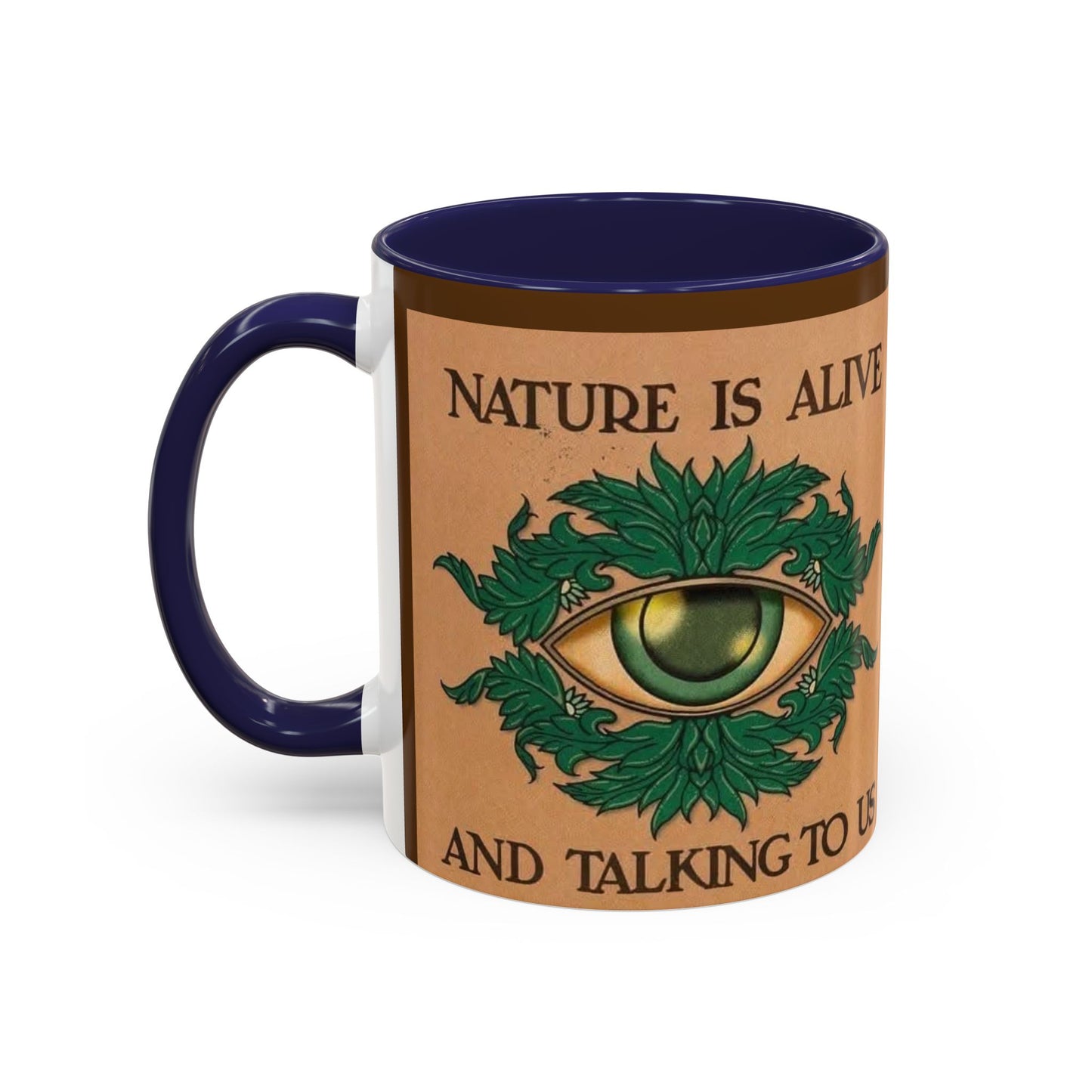 Nature-Inspired Accent Coffee Mug, Eco-Friendly Gift, Eye-Catching Design, Perfect for Nature Lovers, Meditation, Self-Care