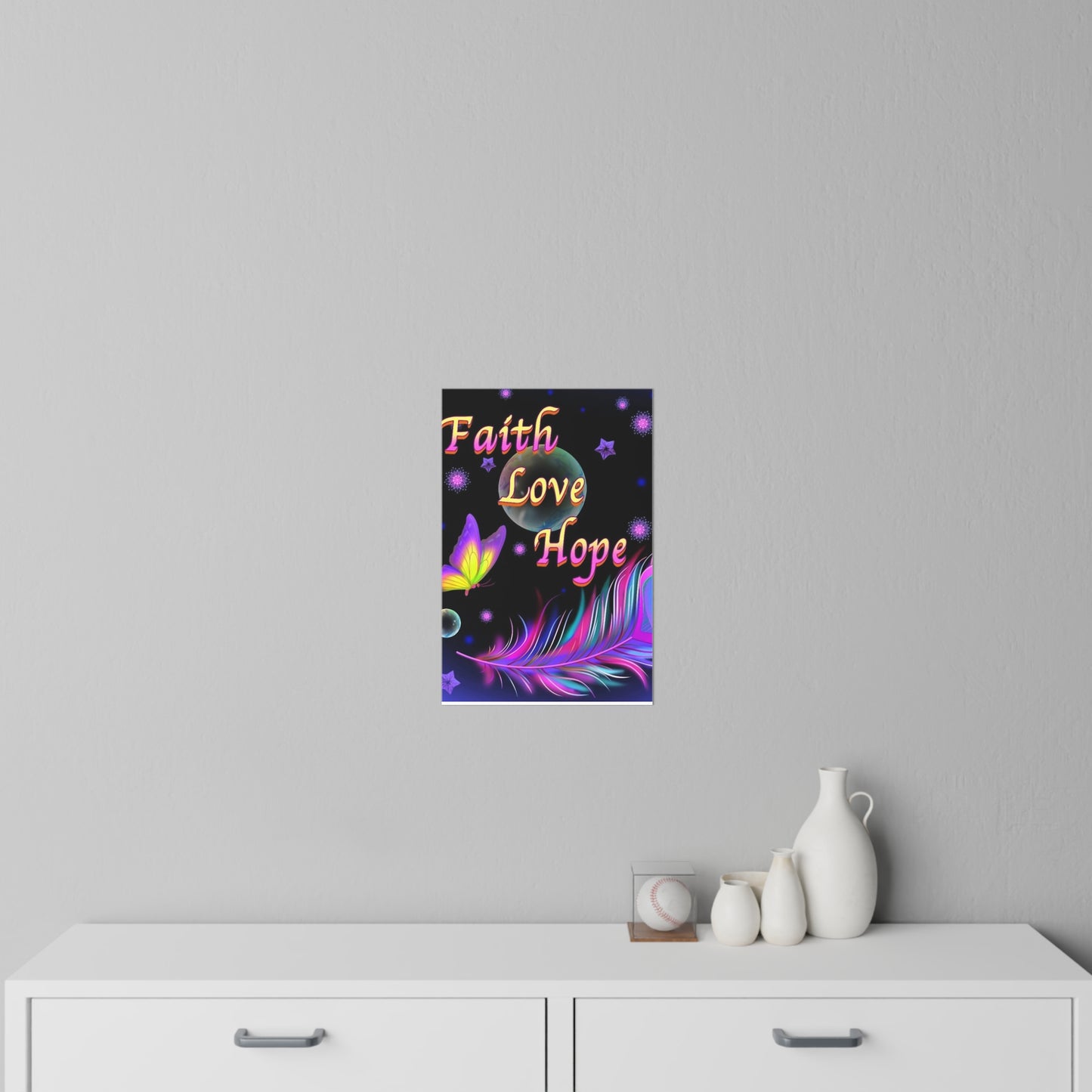 Inspirational Wall Decals - Faith, Love, Hope Decor for Home