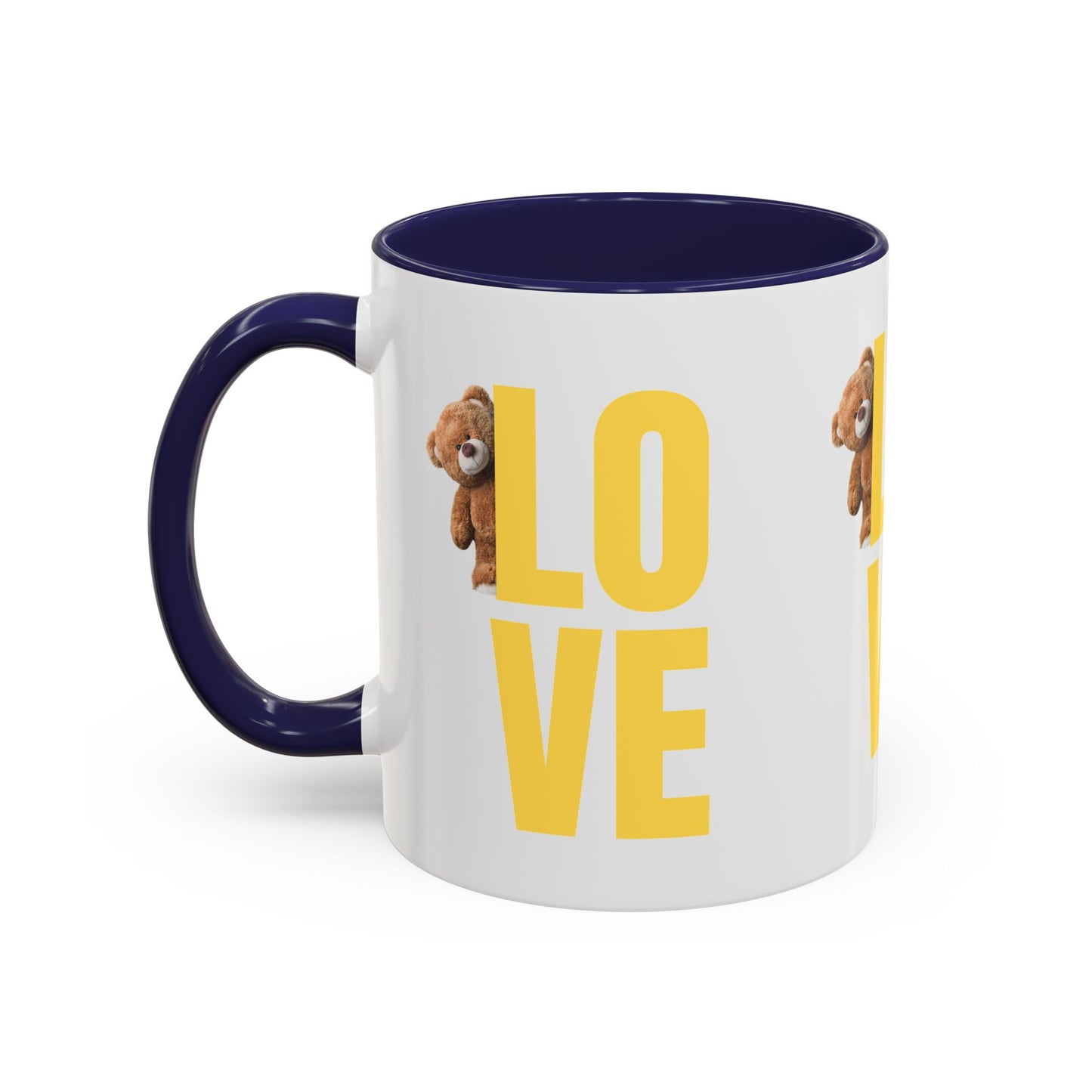 Love Bear Accent Coffee Mug - Perfect for Gifting on Holidays and Celebrations