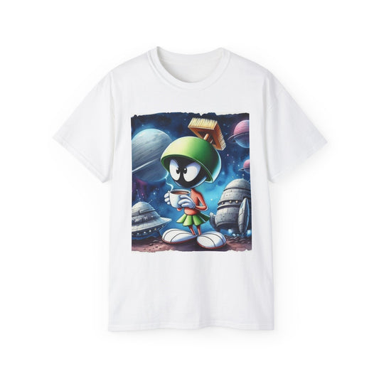 Retro Space Cat Tee - Unisex Ultra Cotton T-Shirt with Marvin the Martian Design