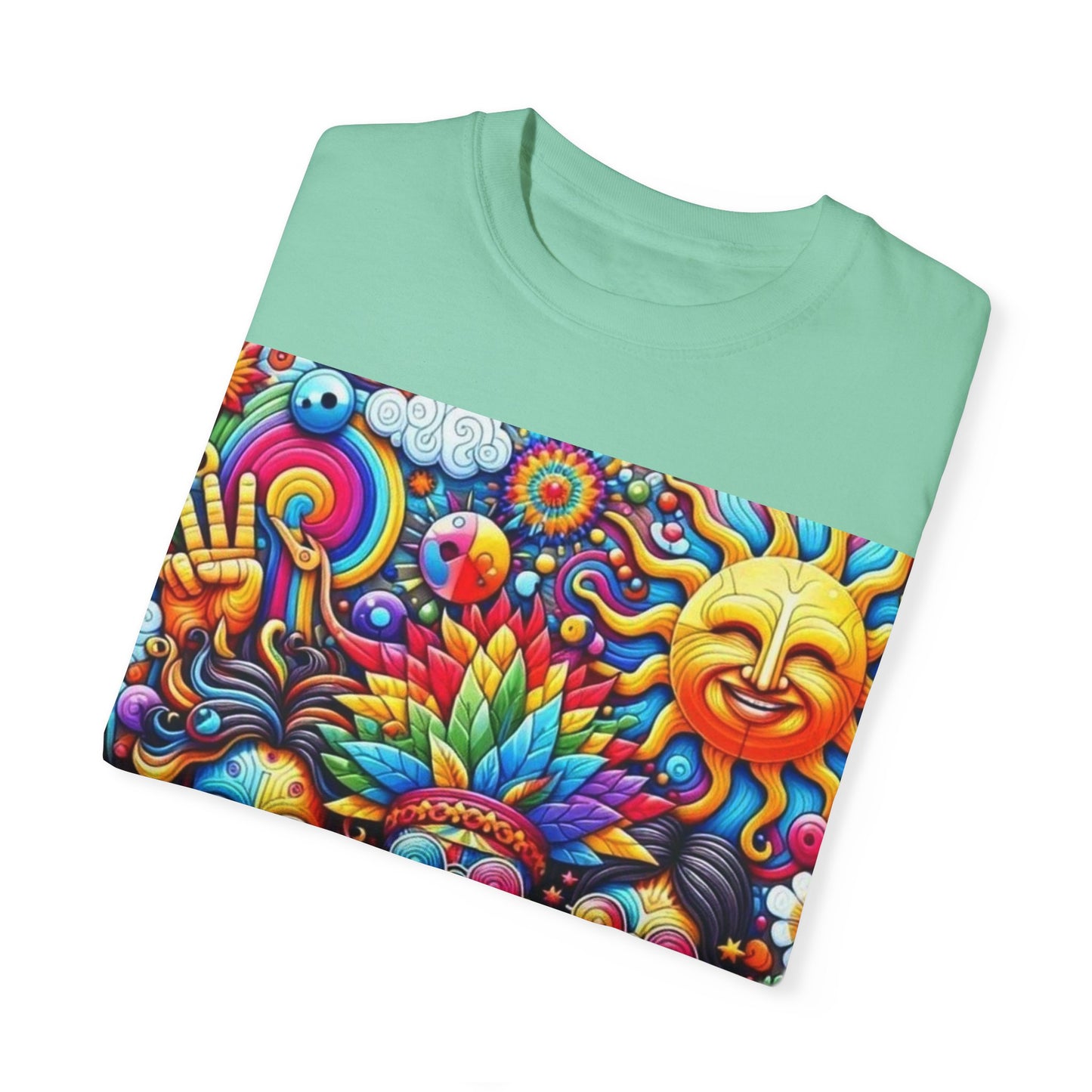 Vibrant Psychedelic Peace T-Shirt - Groovy Unisex Graphic Tee