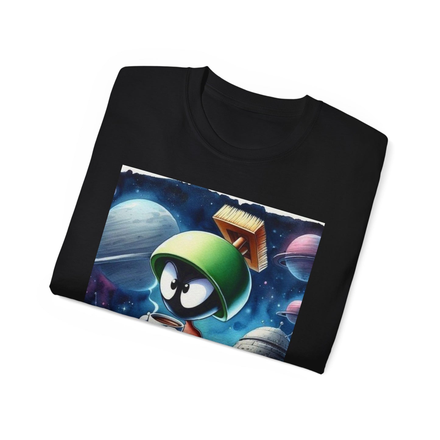 Retro Space Cat Tee - Unisex Ultra Cotton T-Shirt with Marvin the Martian Design