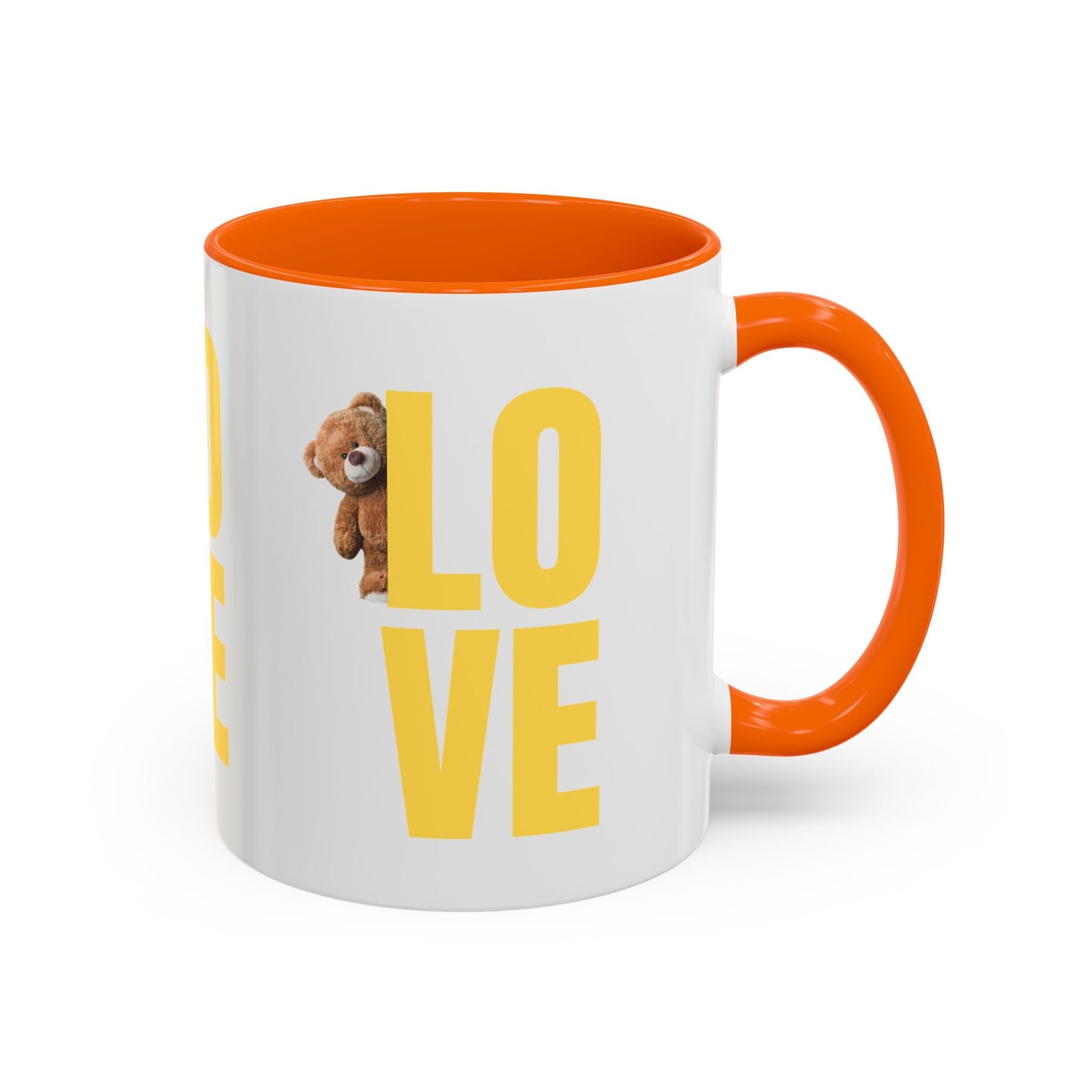 Love Bear Accent Coffee Mug - Perfect for Gifting on Holidays and Celebrations