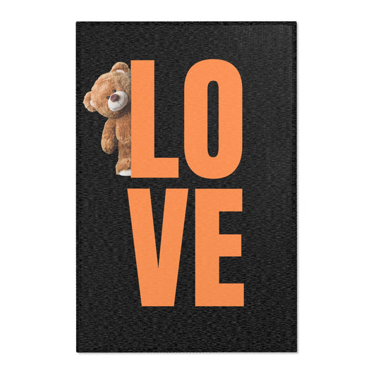 Cozy Love Area Rug with Cute Teddy Bear Design