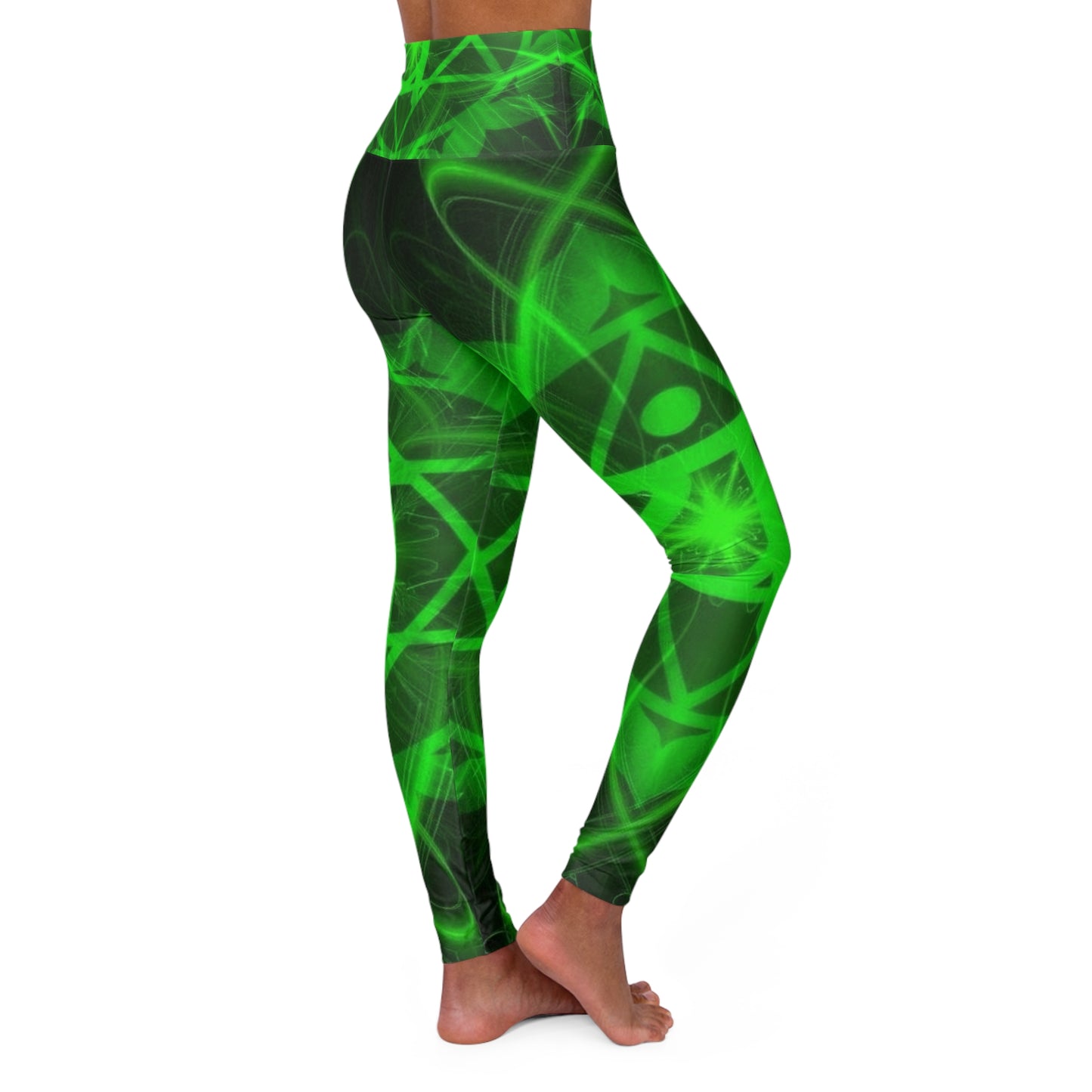 Neon Green High Waisted Yoga Leggings | Trendy Activewear, Fitness Pants, Gift for Yogis, Athleisure, Workout Leggings