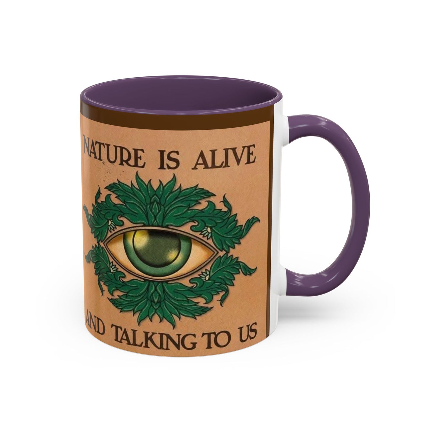 Nature-Inspired Accent Coffee Mug, Eco-Friendly Gift, Eye-Catching Design, Perfect for Nature Lovers, Meditation, Self-Care