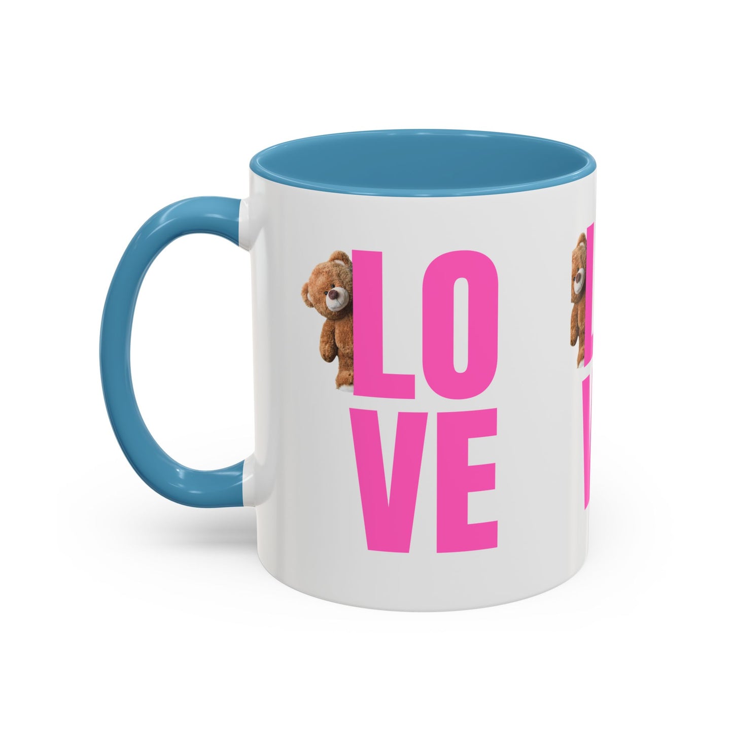 Cute Teddy Bear Love Mug - 11oz & 15oz Accent Coffee Cup