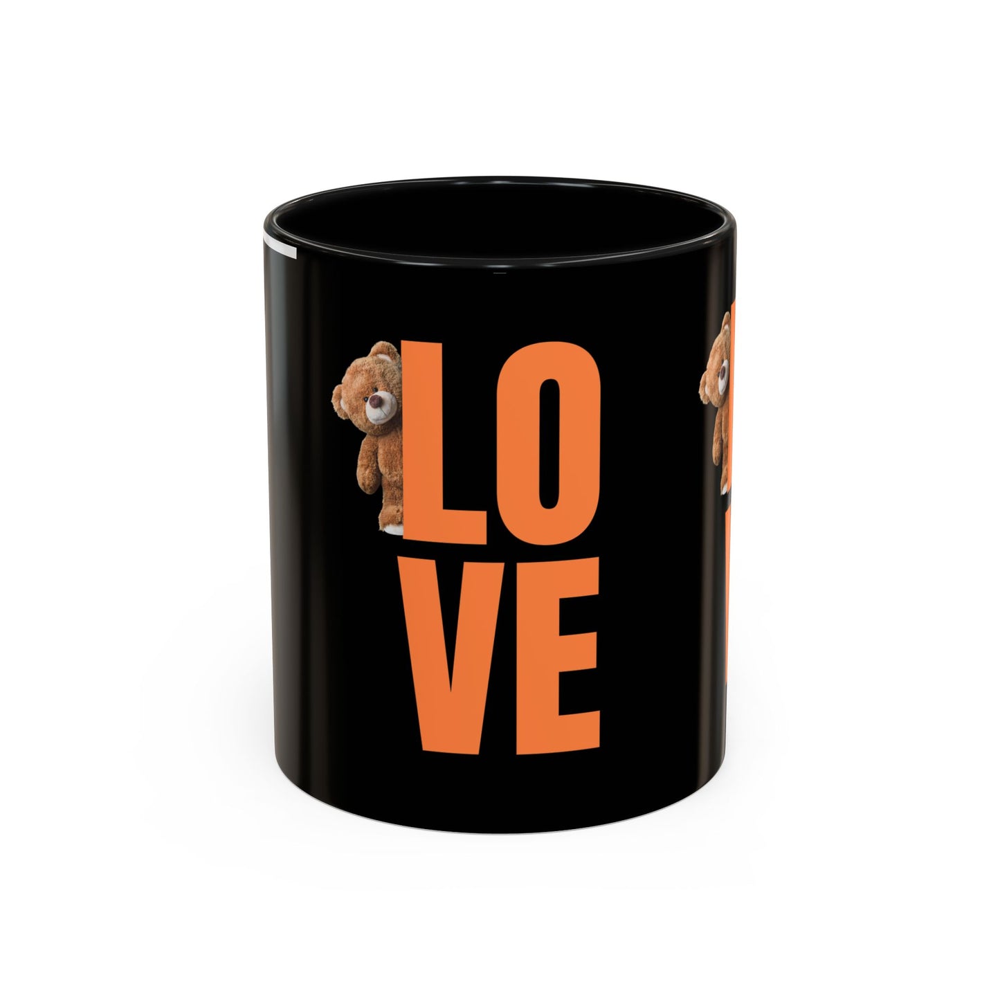 Love Bear Accent Coffee Mug - Cute 11oz & 15oz Gift for Friends & Family