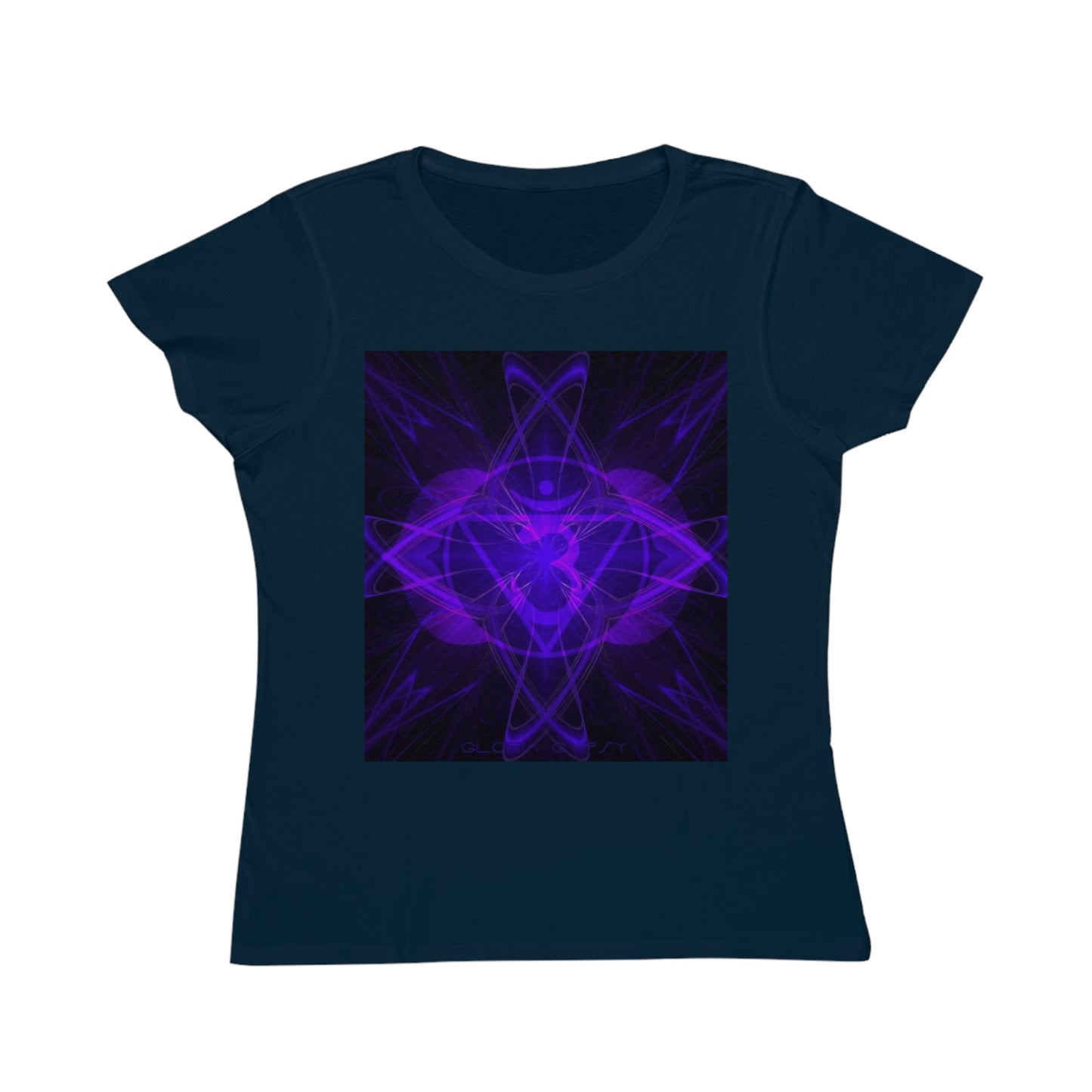 Mystical Purple Mandala Organic Women's T-Shirt, Spiritual Gift, Meditation Wear, Eco-Friendly Tee, Bohemian Style Top, Casual Everyday Wear