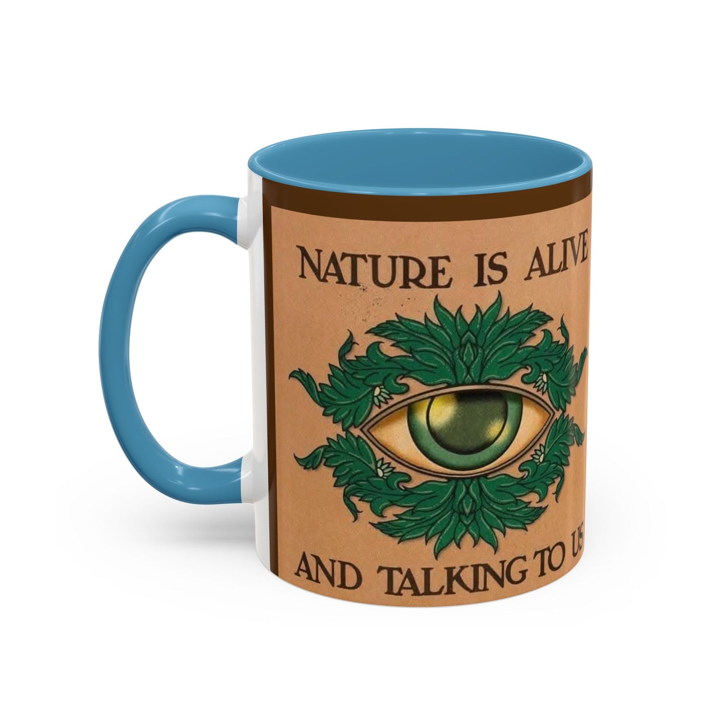 Nature-Inspired Accent Coffee Mug, Eco-Friendly Gift, Eye-Catching Design, Perfect for Nature Lovers, Meditation, Self-Care