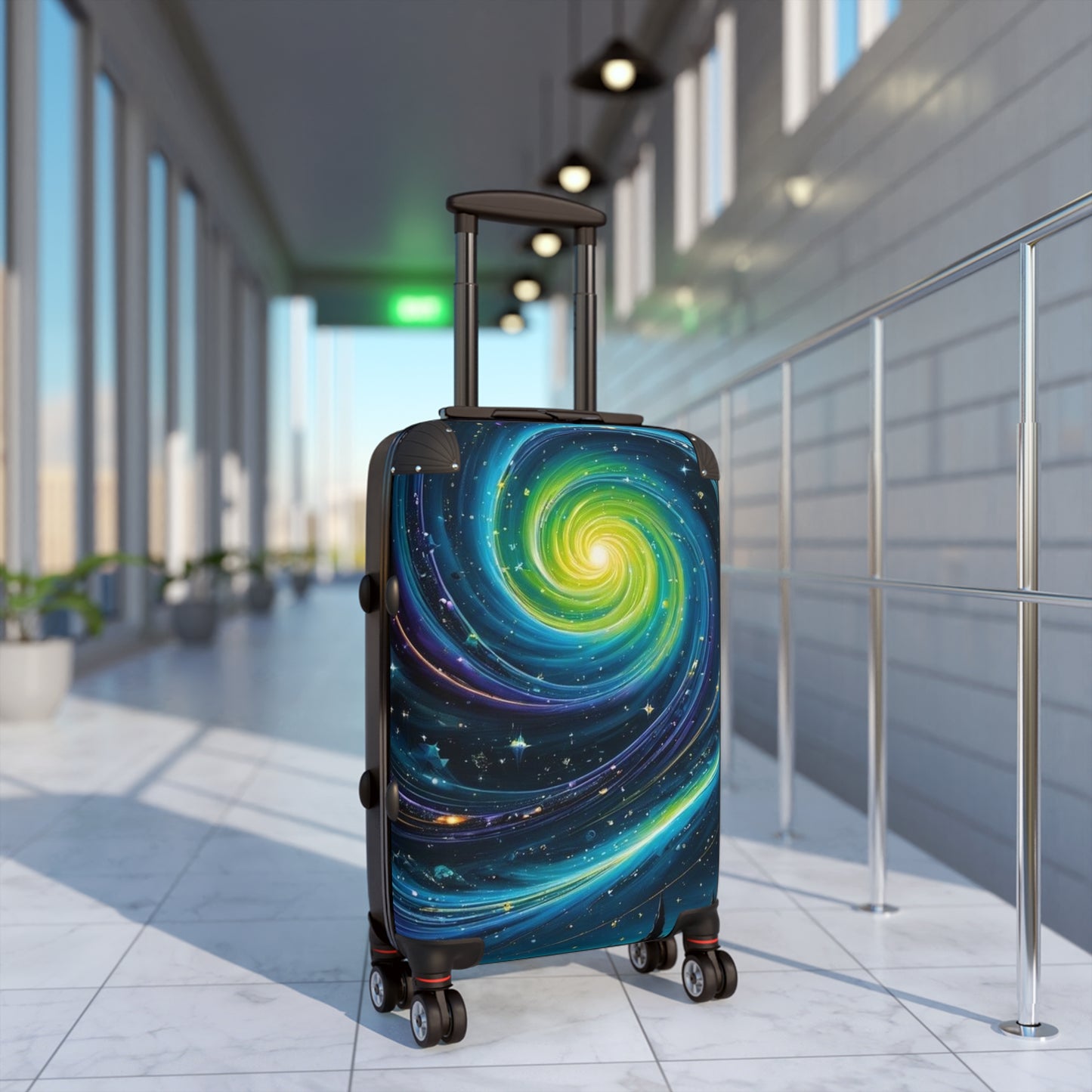 Suitcase, Galaxy nine design, Space travel luggage, Celestial themed carry-on, Starry universe weekend bag, Cosmic adventure suitcase, Outer