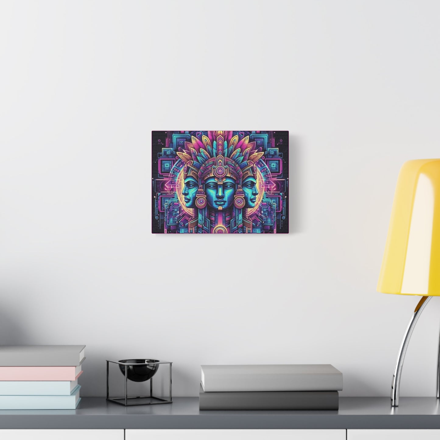 Colorful Tribal Canvas Wall Art - 1.25" Stretched Matte Print