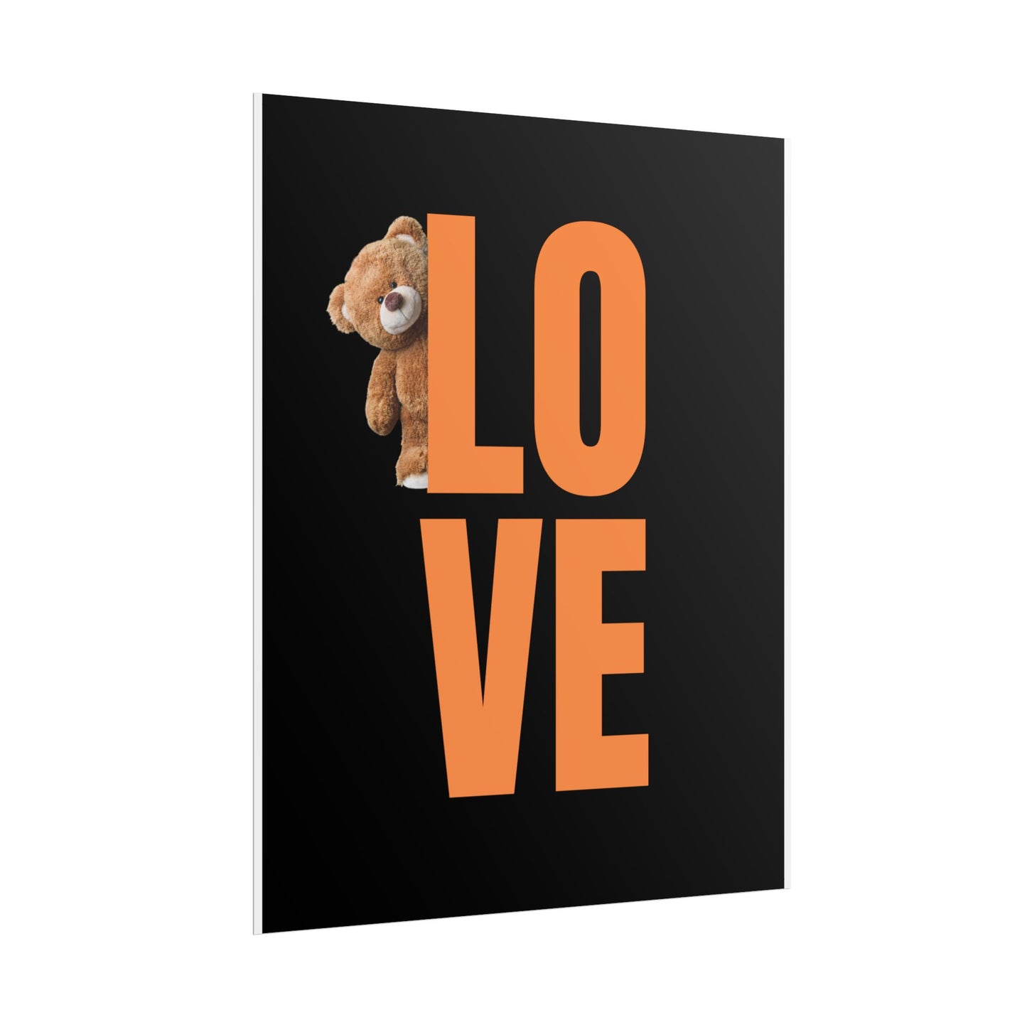 Cute Bear Love Rolled Poster - Perfect for Home Decor and Gifts