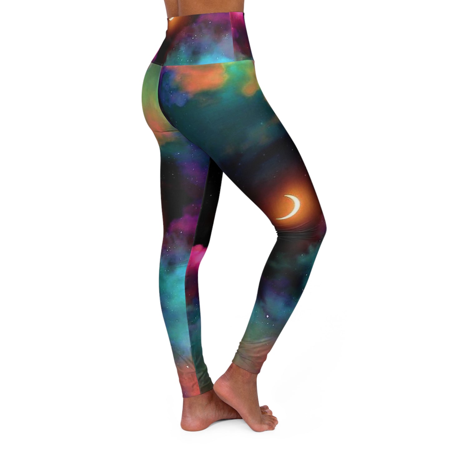 Galaxy Print High Waisted Yoga Leggings - Comfortable Activewear for Yoga & Fitness