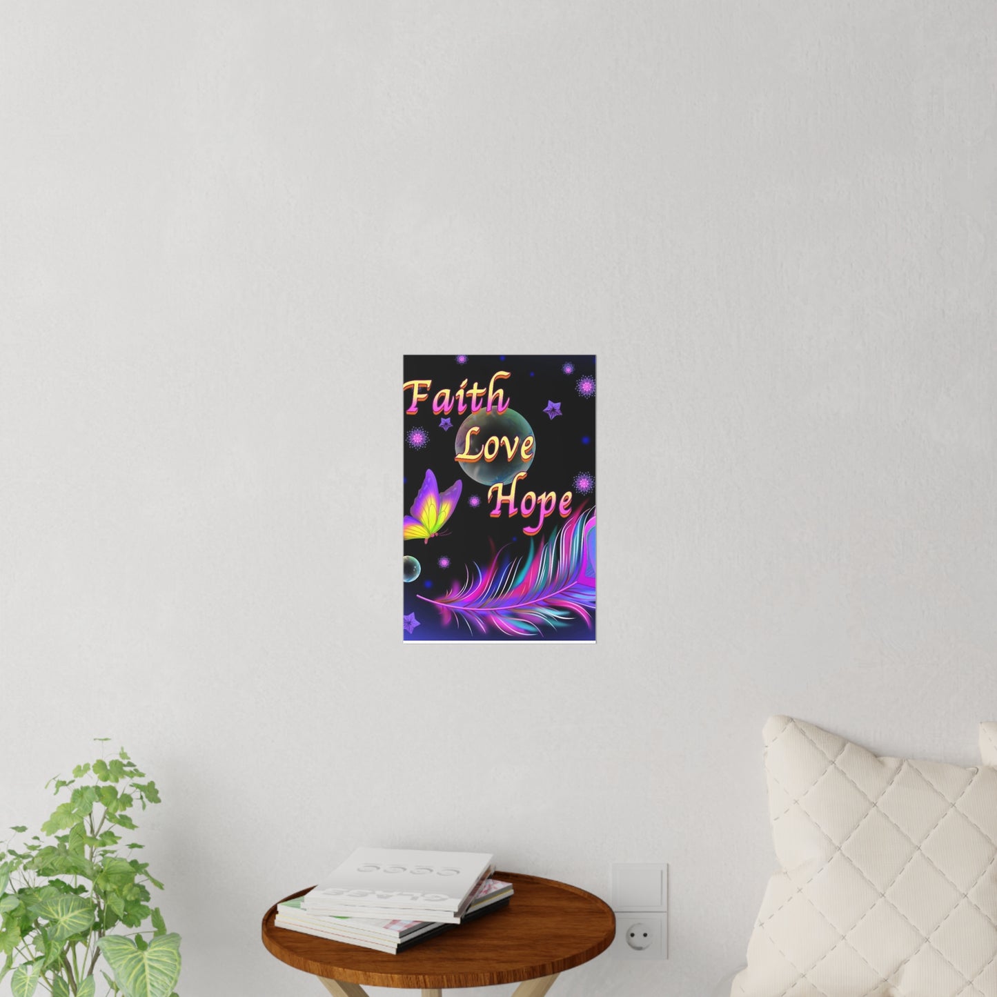 Inspirational Wall Decals - Faith, Love, Hope Decor for Home