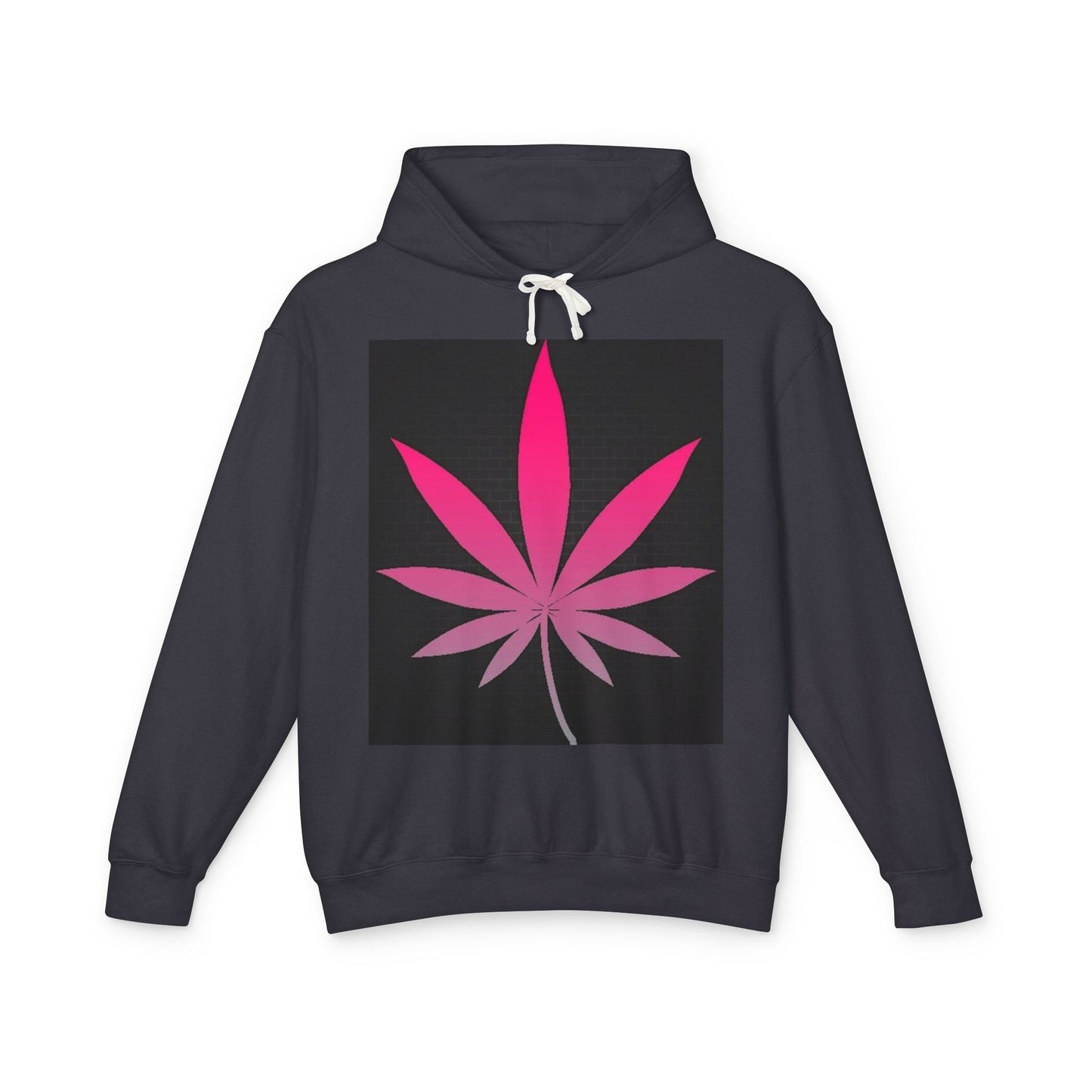 Pink Leaf Unisex Lightweight Hooded Sweatshirt - Trendy Graphic Hoodie