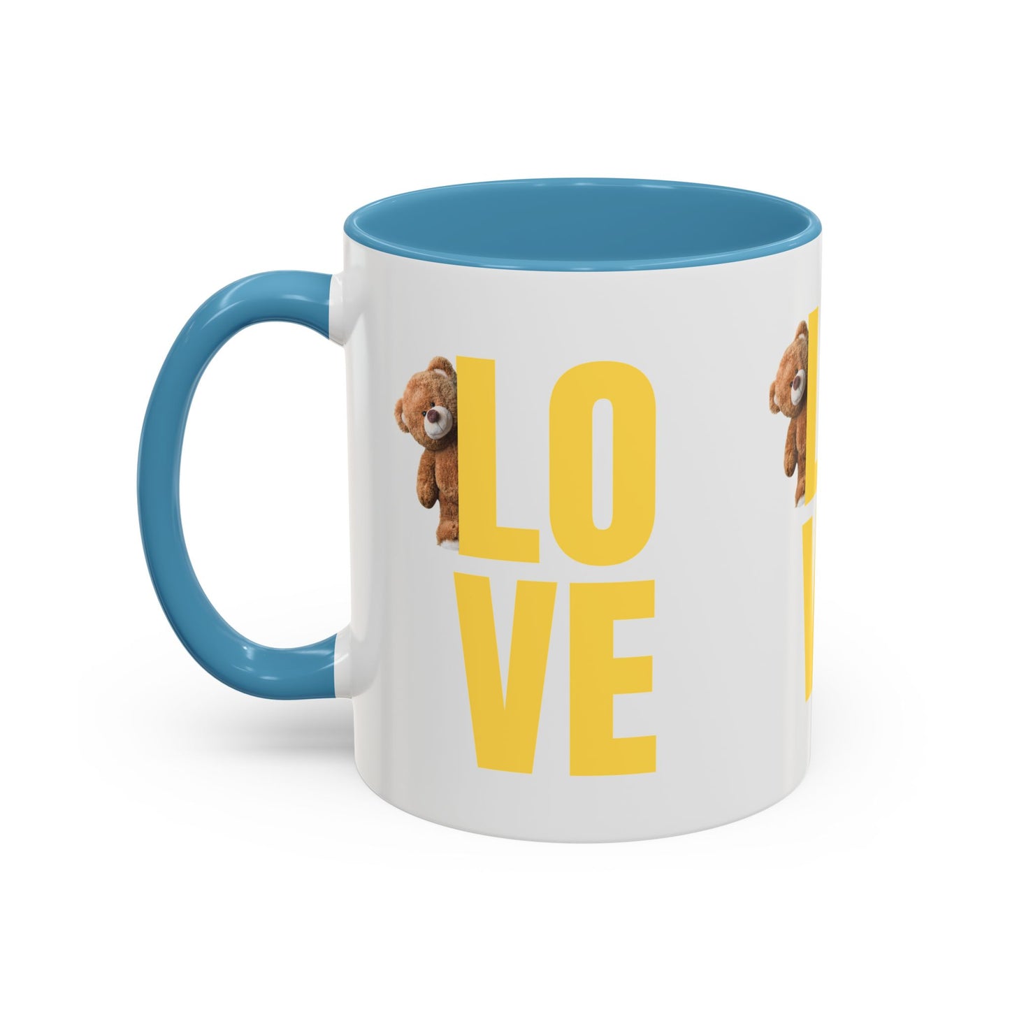 Love Bear Accent Coffee Mug - Perfect for Gifting on Holidays and Celebrations