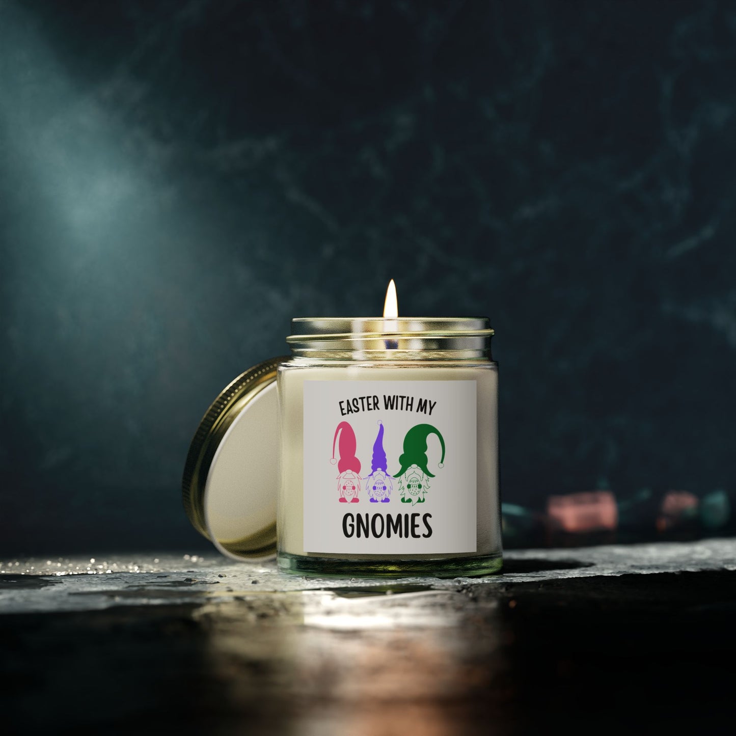 Easter Gnomies Scented Candles - Coconut Apricot Wax (4oz, 9oz)