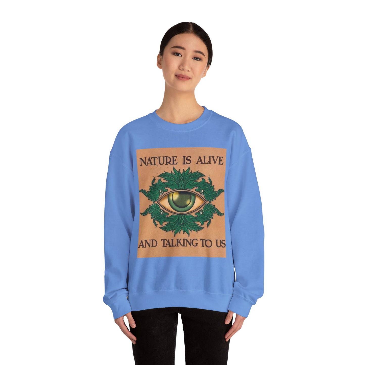 Nature Talk Crewneck Sweatshirt - Outdoor Lover, Earth Day Gift, Wilderness Apparel, Hiking Top, Eco-Friendly Jumper