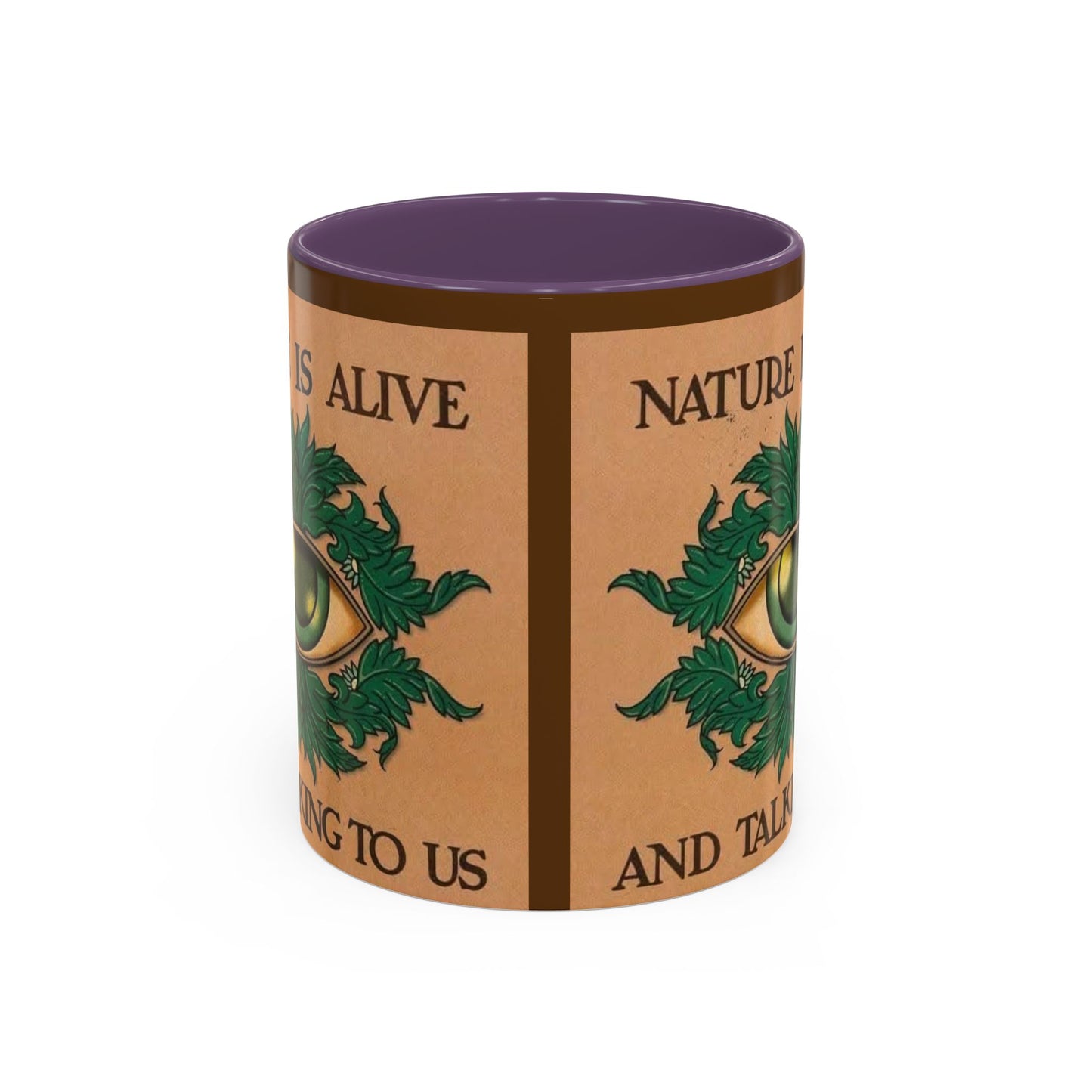 Nature-Inspired Accent Coffee Mug, Eco-Friendly Gift, Eye-Catching Design, Perfect for Nature Lovers, Meditation, Self-Care