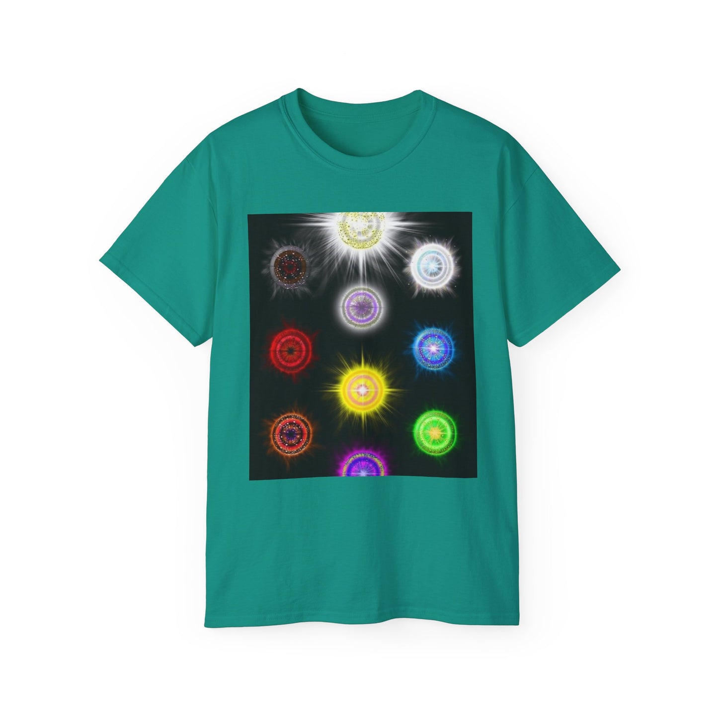 Chakra Energy Graphic Tee | Spiritual Apparel, Yoga Gift, Meditation Shirt, Colorful Unisex Wear, Gifts for Her & Him