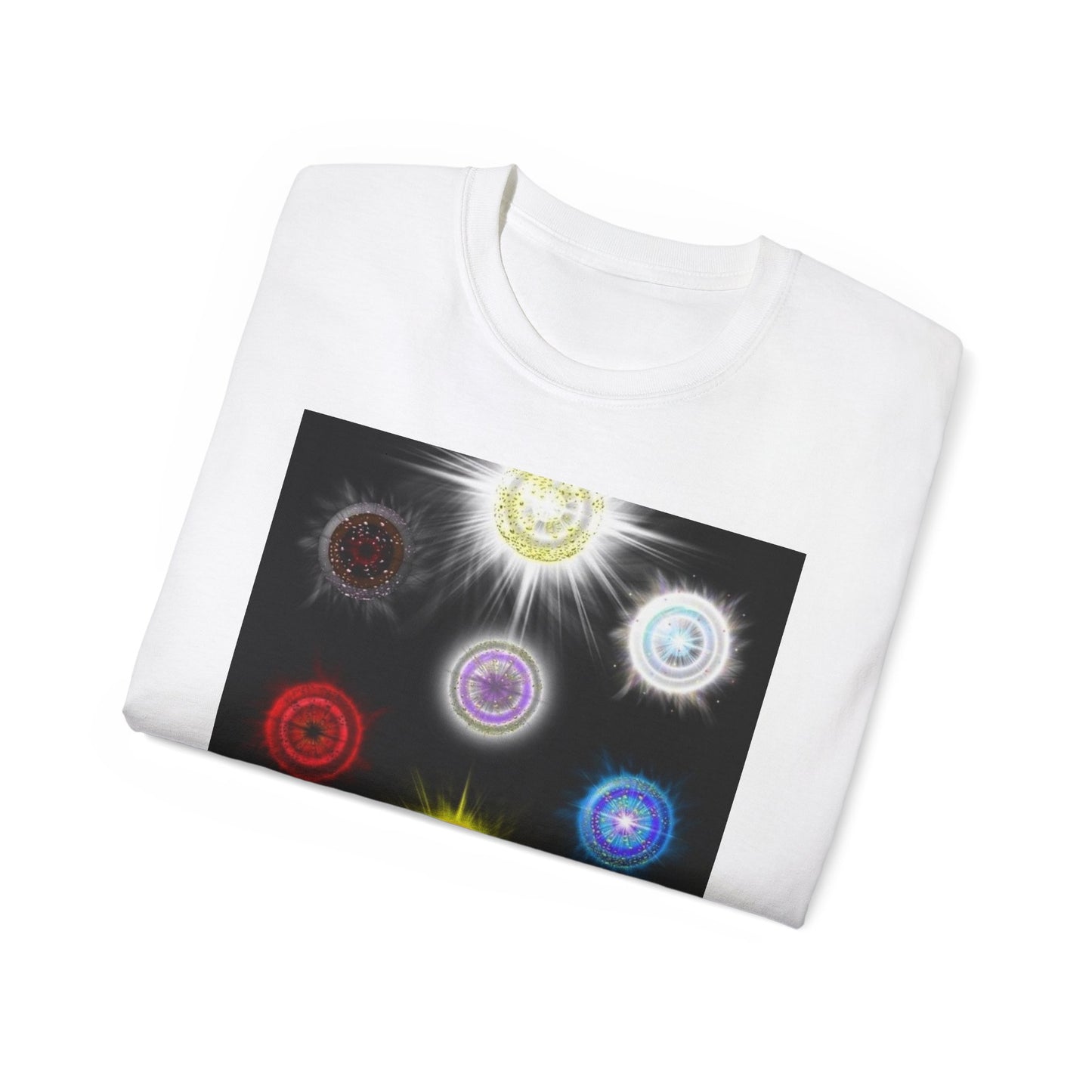 Chakra Energy Graphic Tee | Spiritual Apparel, Yoga Gift, Meditation Shirt, Colorful Unisex Wear, Gifts for Her & Him