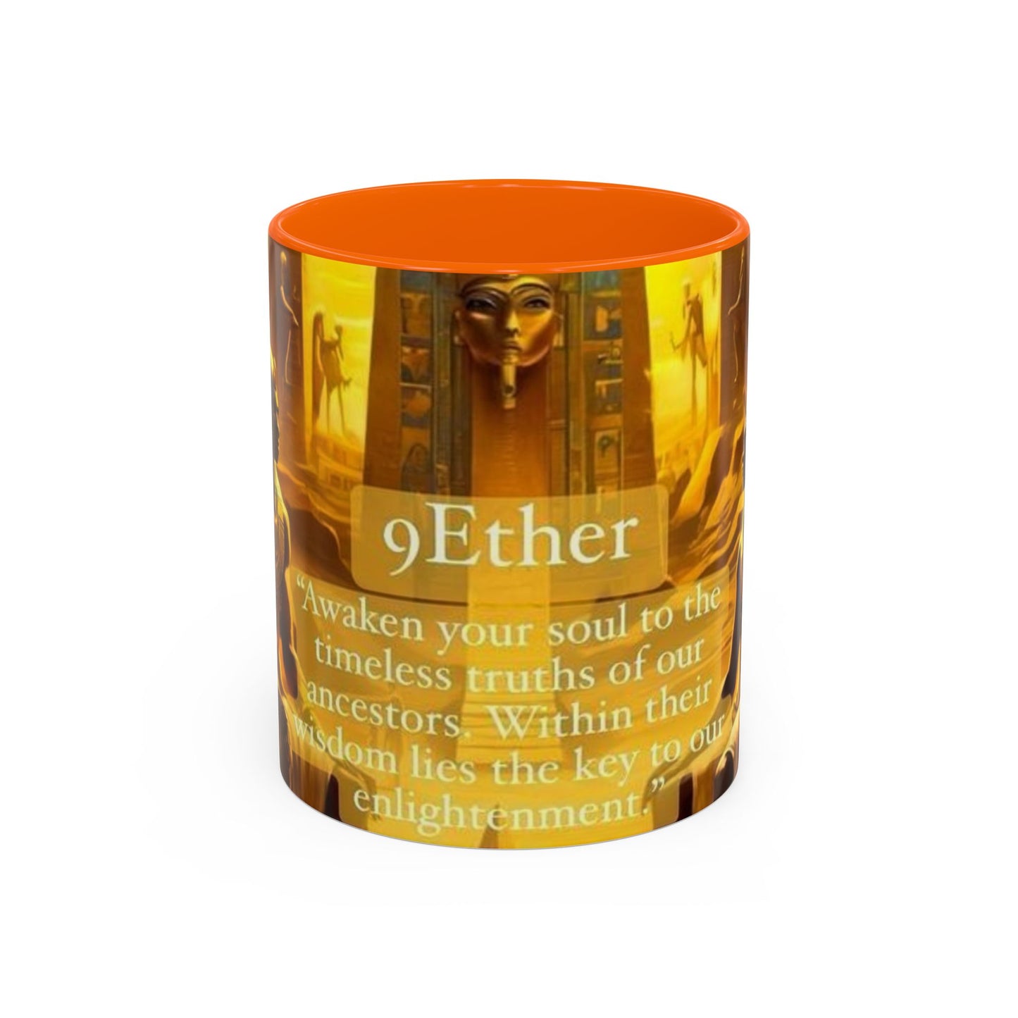 Mug 9 Ether Design, Ceramic Tea Cup, Afrocentric Drinkware, Meditation Coffee Mug, Melanin Magic Gift, Ethnic Kitchen Decor