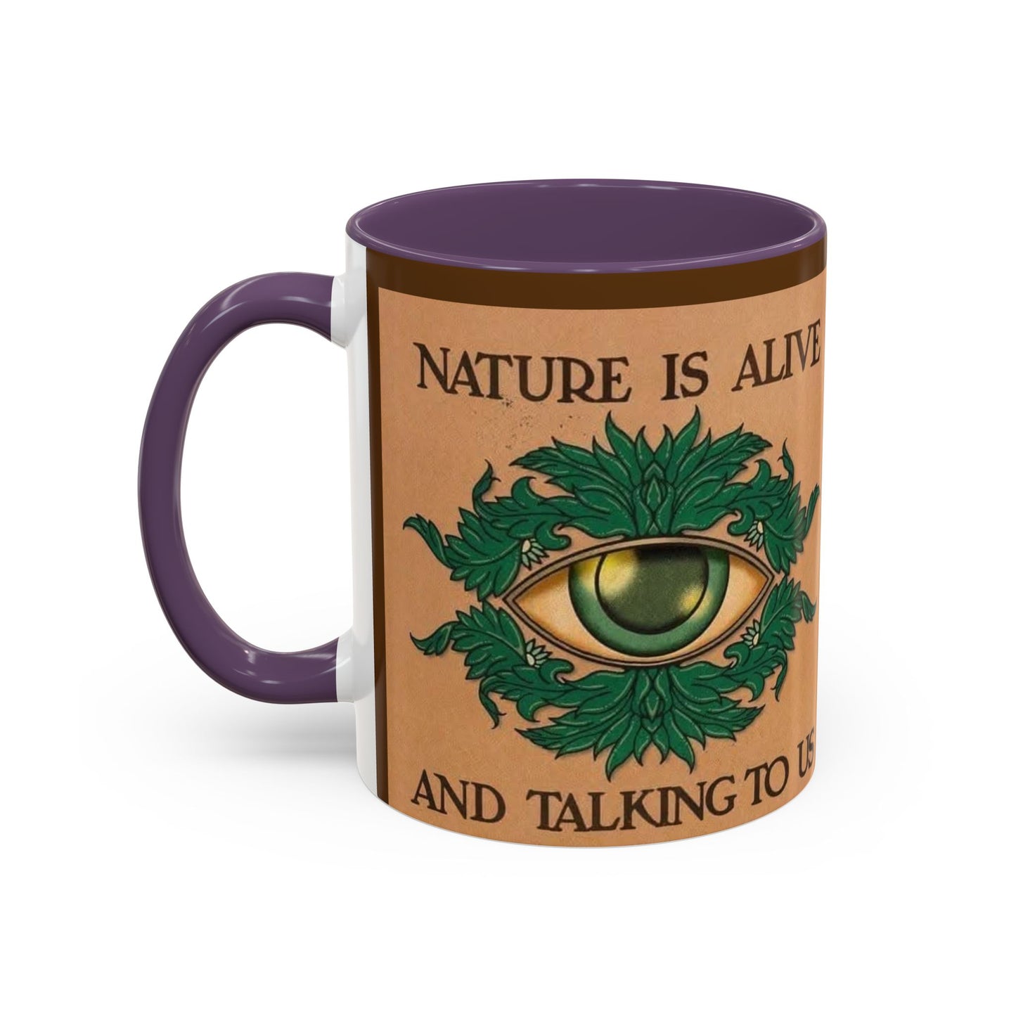 Nature-Inspired Accent Coffee Mug, Eco-Friendly Gift, Eye-Catching Design, Perfect for Nature Lovers, Meditation, Self-Care