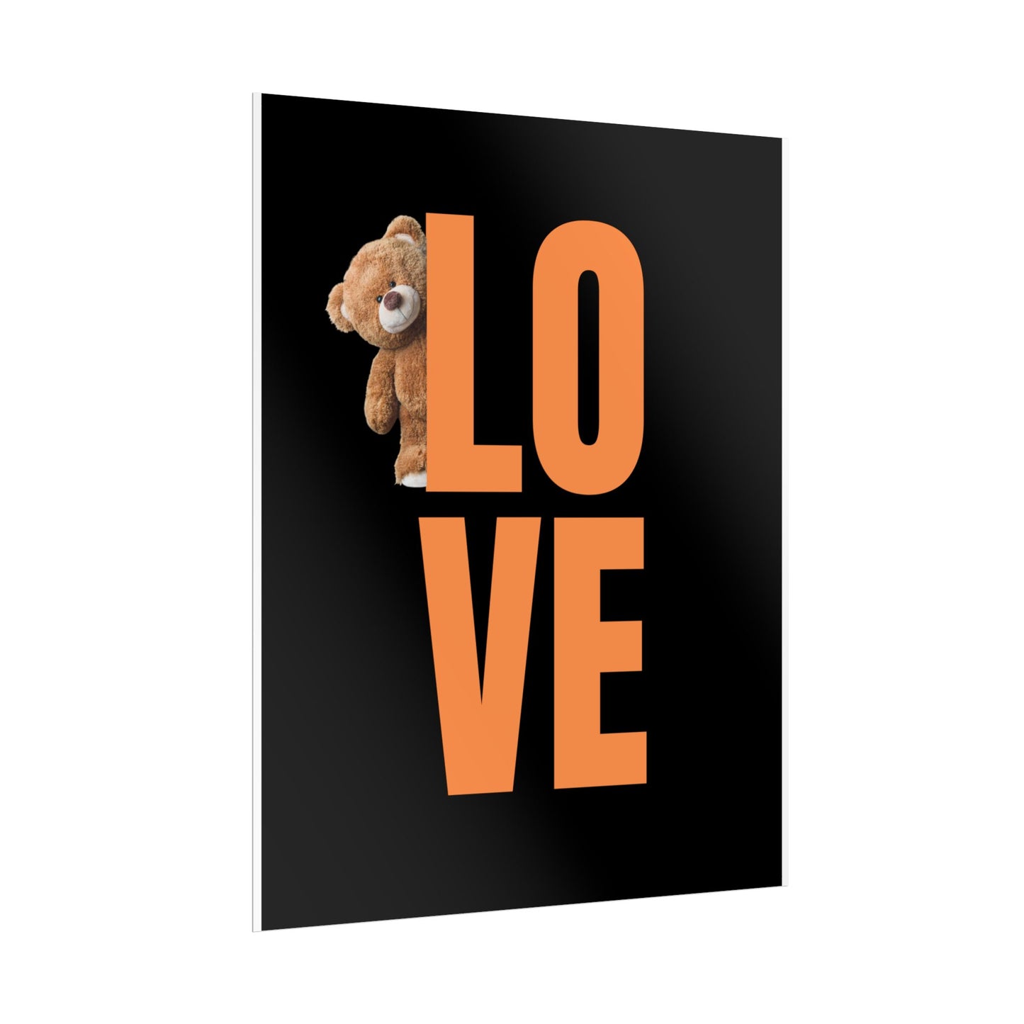 Cute Bear Love Rolled Poster - Perfect for Home Decor and Gifts