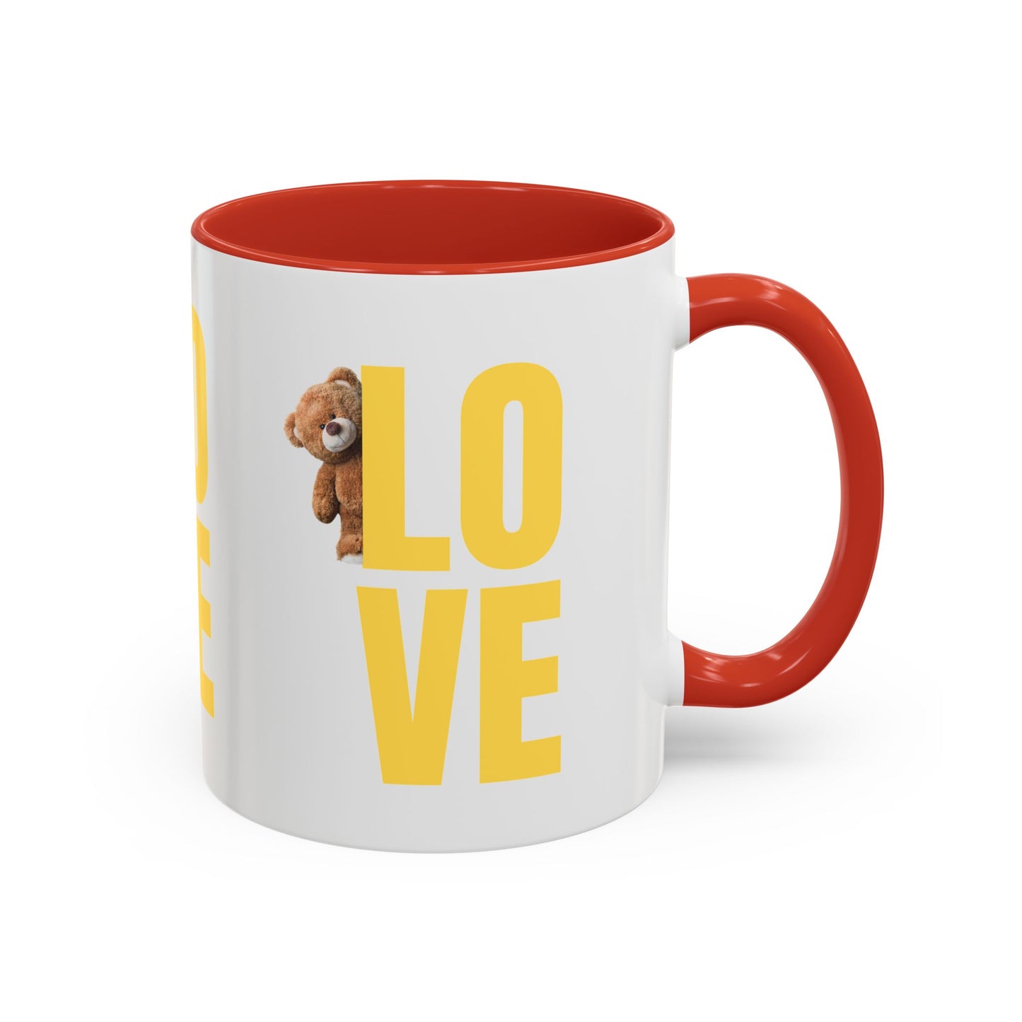 Love Bear Accent Coffee Mug - Perfect for Gifting on Holidays and Celebrations