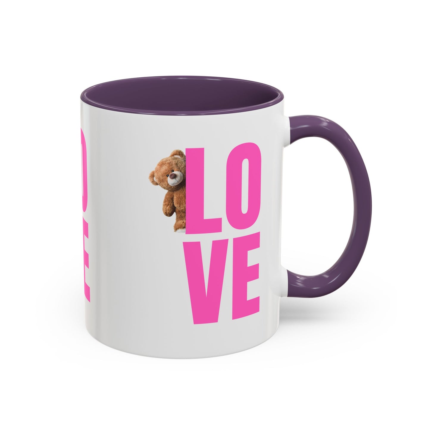 Cute Teddy Bear Love Mug - 11oz & 15oz Accent Coffee Cup