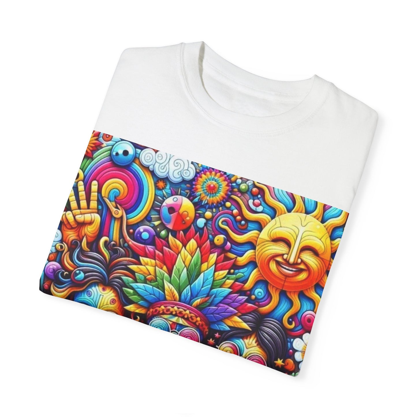 Vibrant Psychedelic Peace T-Shirt - Groovy Unisex Graphic Tee