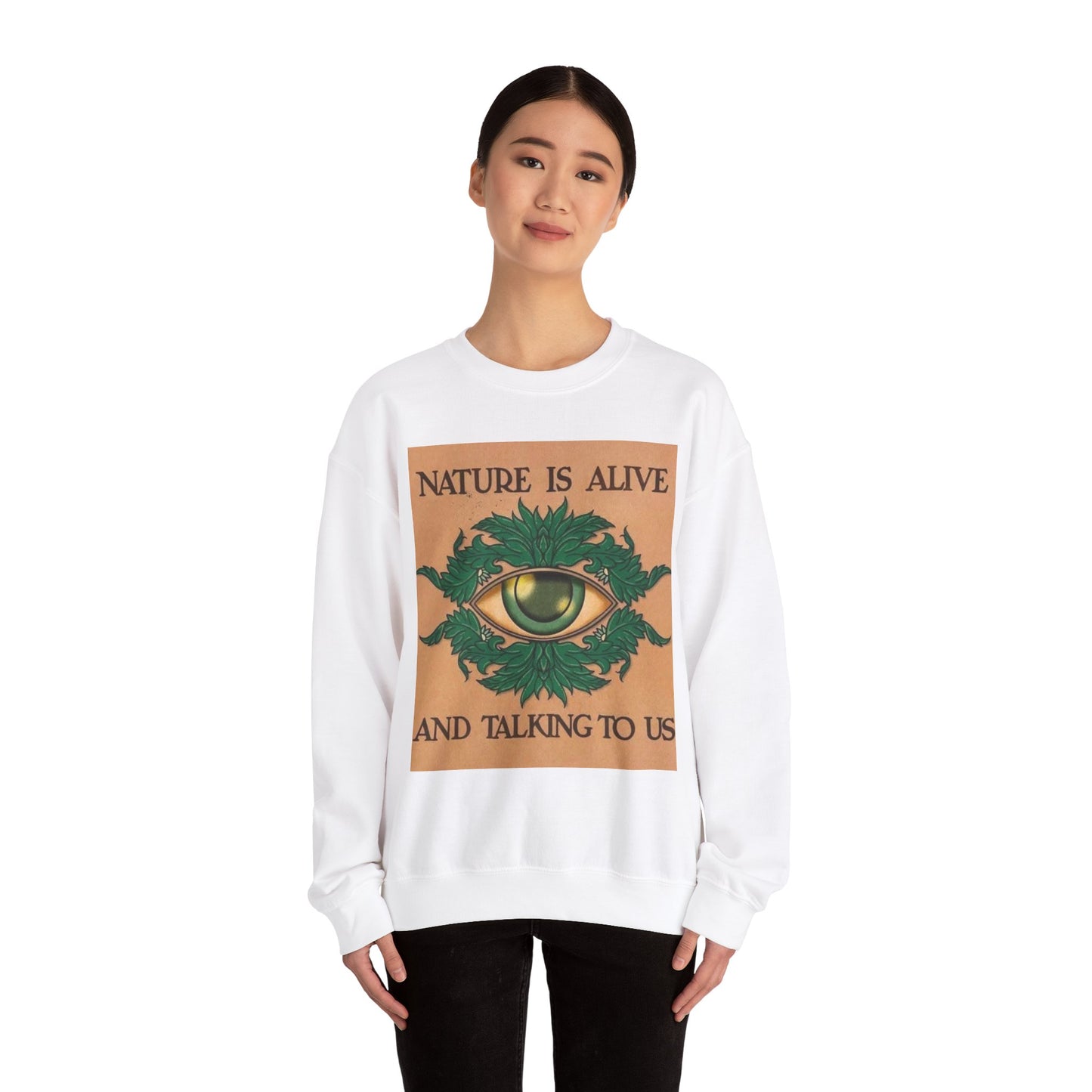 Nature Talk Crewneck Sweatshirt - Outdoor Lover, Earth Day Gift, Wilderness Apparel, Hiking Top, Eco-Friendly Jumper