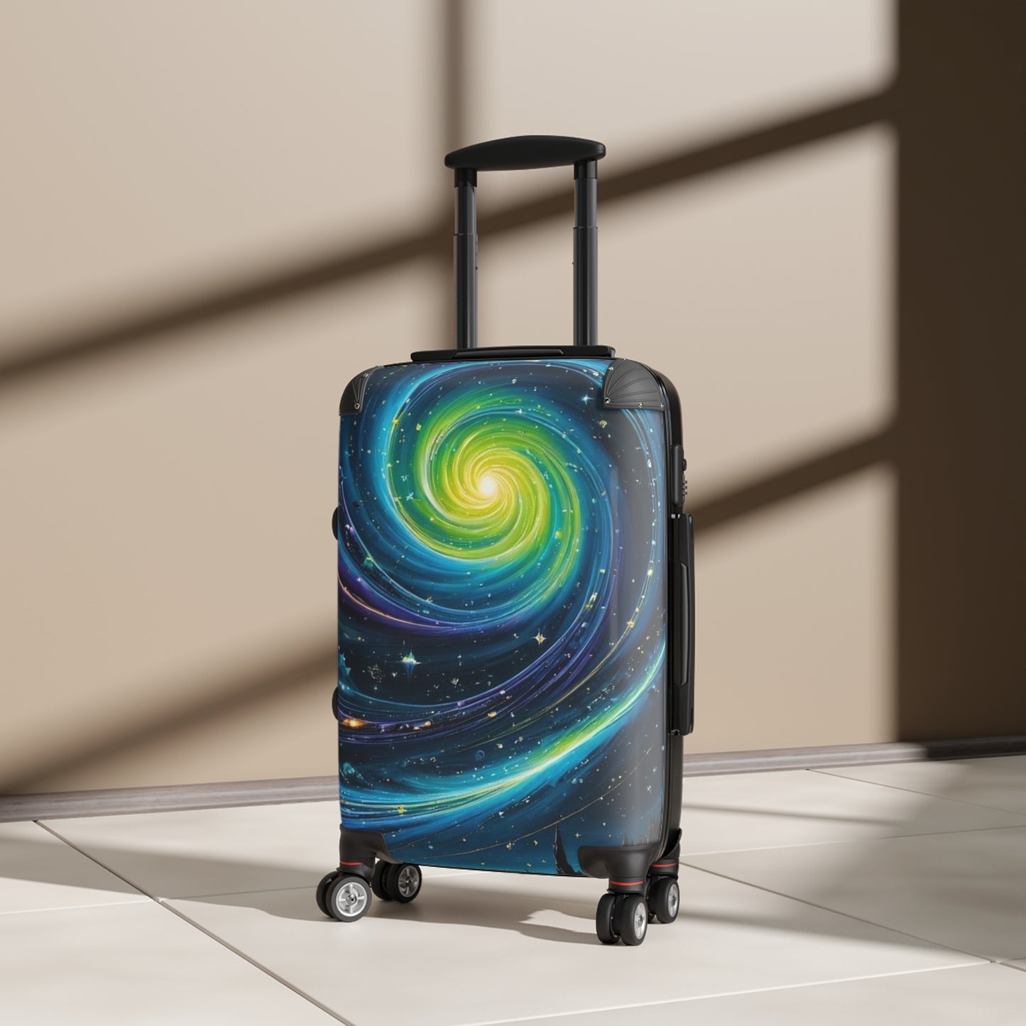 Suitcase, Galaxy nine design, Space travel luggage, Celestial themed carry-on, Starry universe weekend bag, Cosmic adventure suitcase, Outer