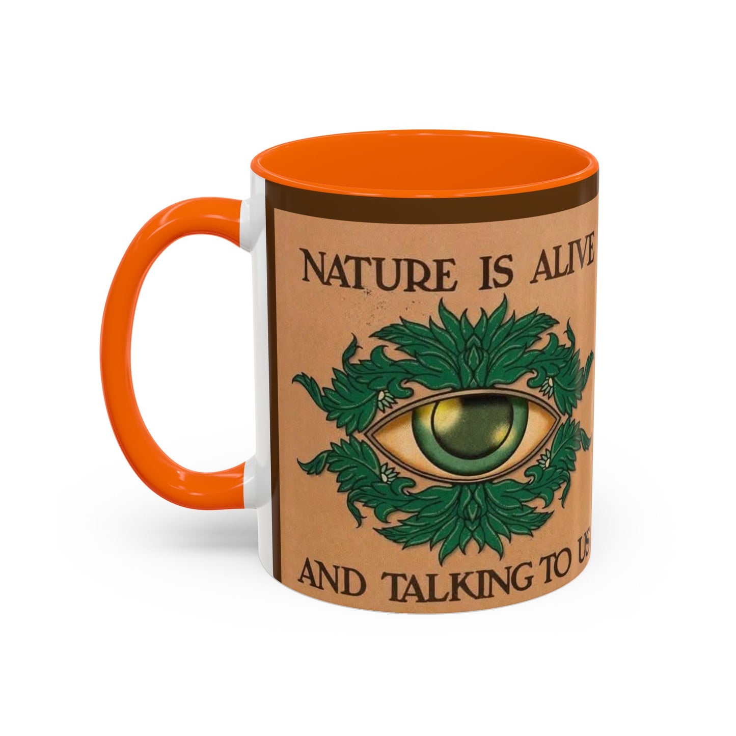 Nature-Inspired Accent Coffee Mug, Eco-Friendly Gift, Eye-Catching Design, Perfect for Nature Lovers, Meditation, Self-Care