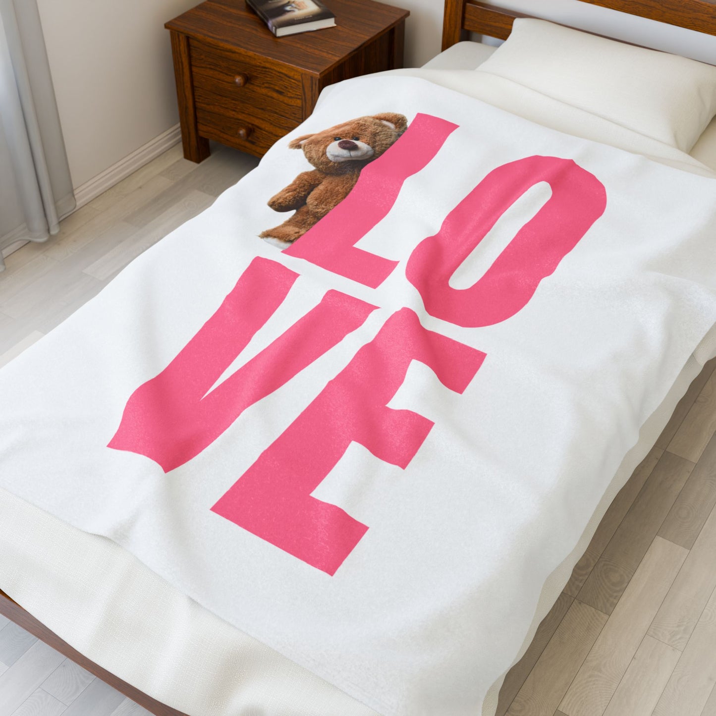 Love Plush Blanket - Cozy Velveteen Throw for Comfort & Gifts