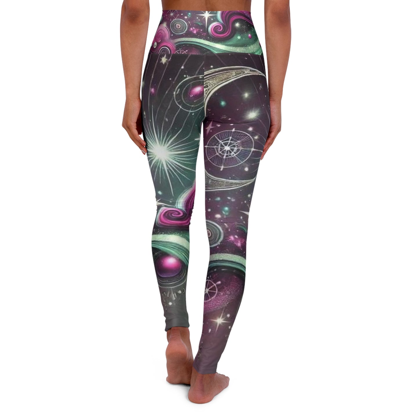 Cosmic High Waisted Yoga Leggings - Stylish & Comfortable Activewear for Yoga Enthusiasts