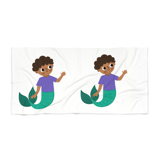 Mermaid Kid Beach Towel - Fun & Vibrant Summertime Accessory