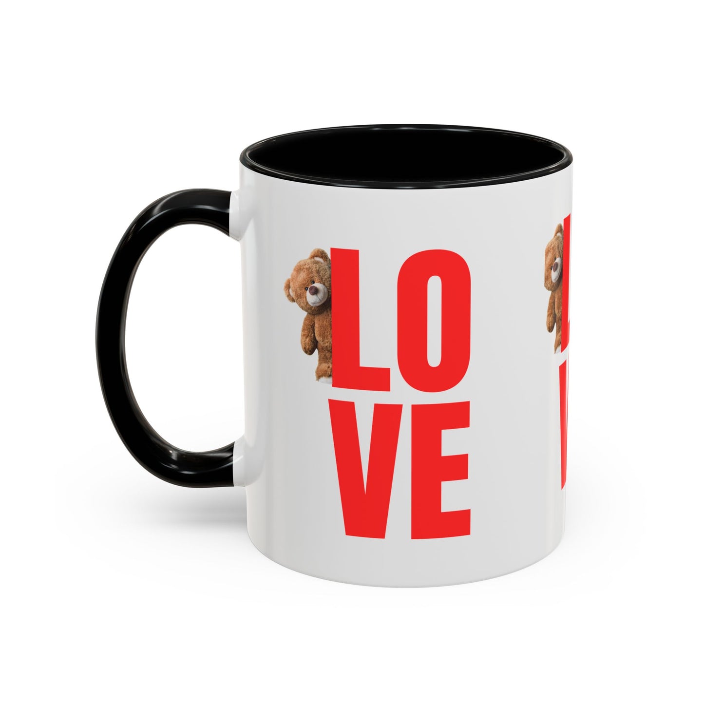 Personalized Love Teddy Bear Coffee Mug - Perfect Gift for Valentine's Day & Special Occasions