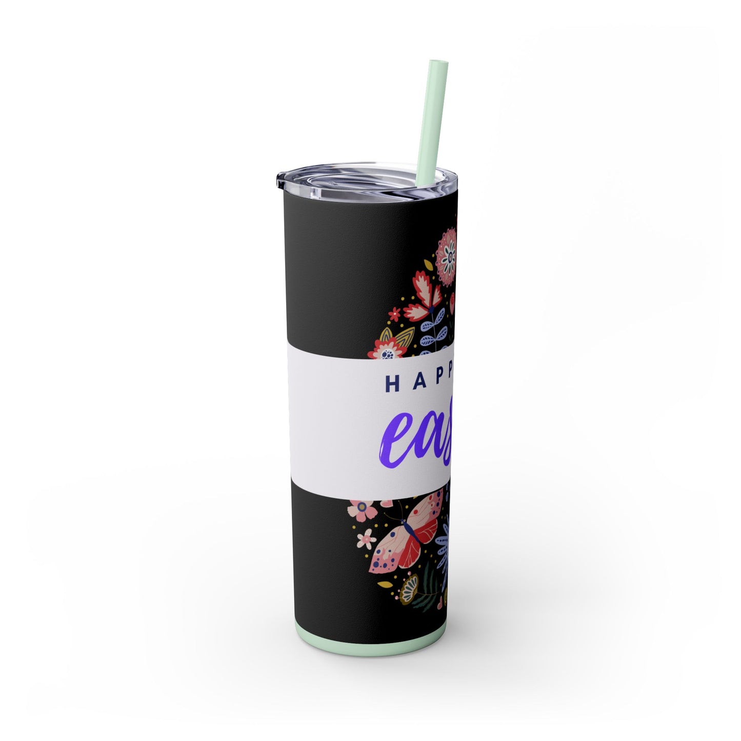 Skinny Tumbler with Straw, 20oz easter