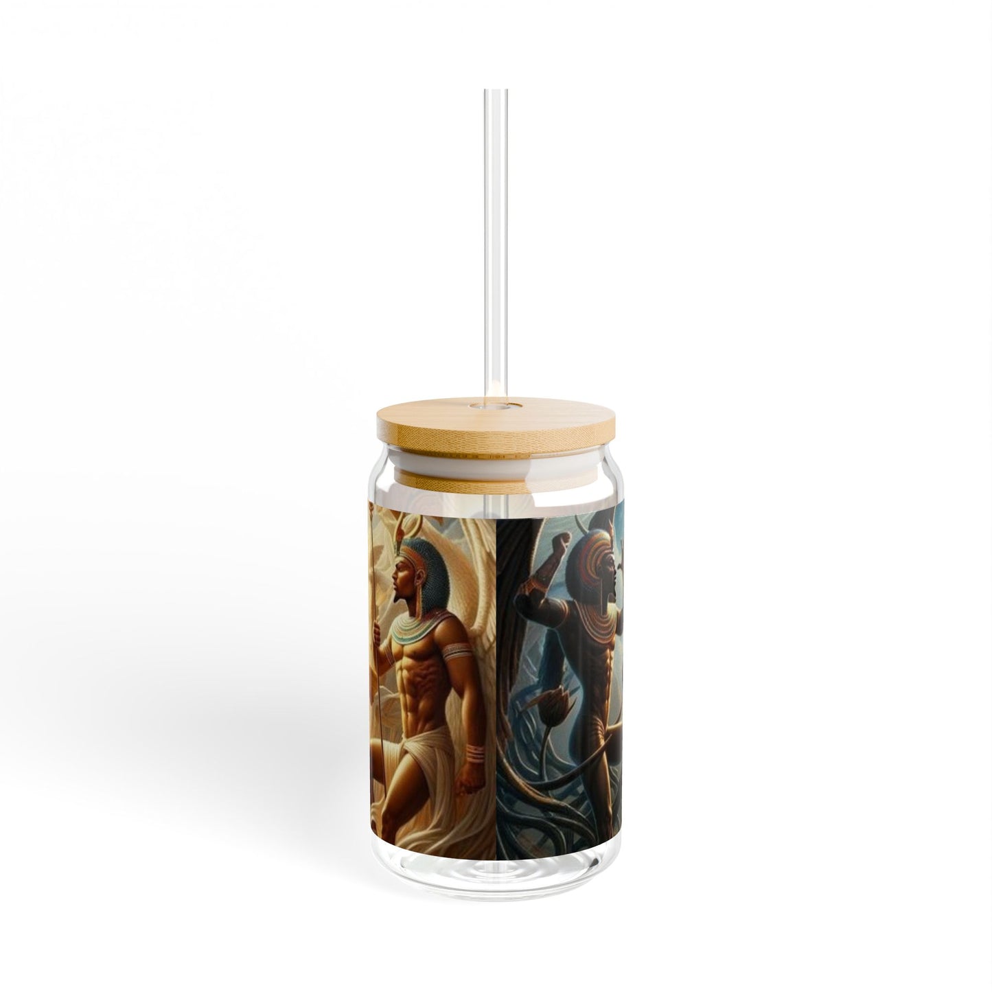 Inspirational Sipper Glass - 16oz with Artistic Design