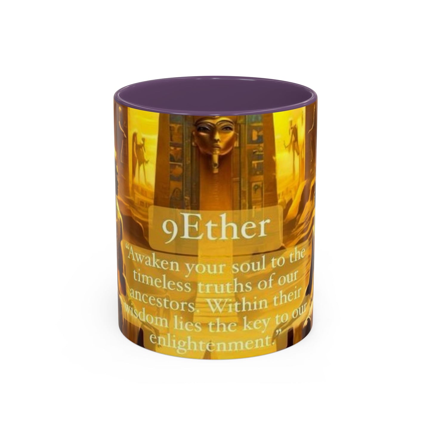 Mug 9 Ether Design, Ceramic Tea Cup, Afrocentric Drinkware, Meditation Coffee Mug, Melanin Magic Gift, Ethnic Kitchen Decor