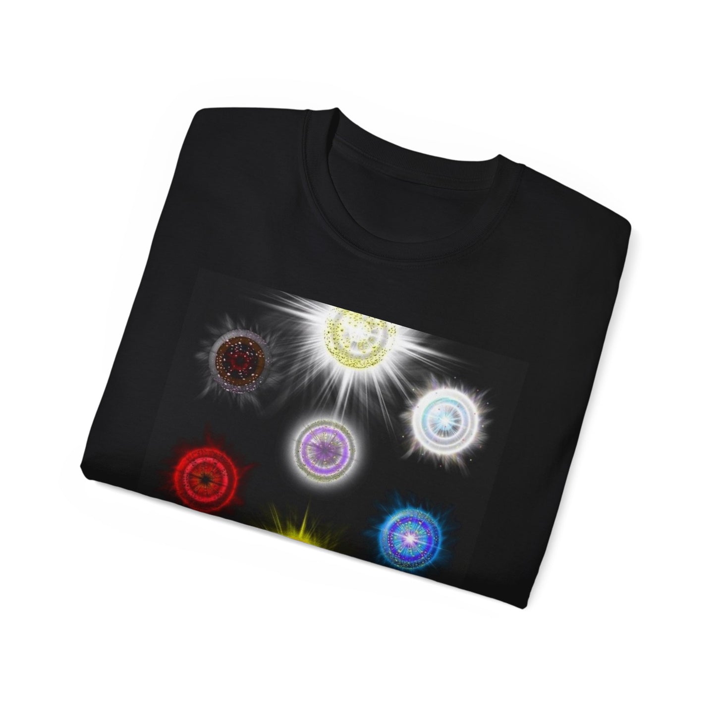 Chakra Energy Graphic Tee | Spiritual Apparel, Yoga Gift, Meditation Shirt, Colorful Unisex Wear, Gifts for Her & Him