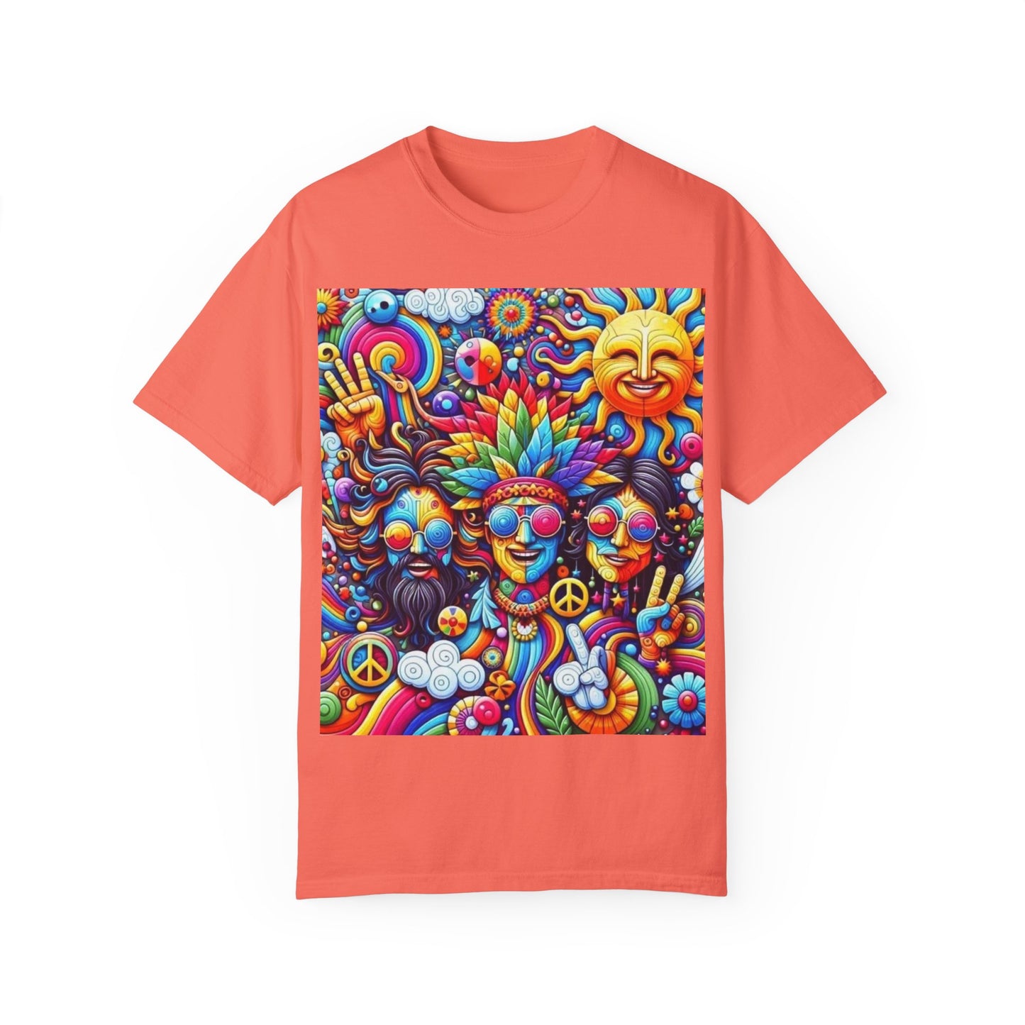 Vibrant Psychedelic Peace T-Shirt - Groovy Unisex Graphic Tee