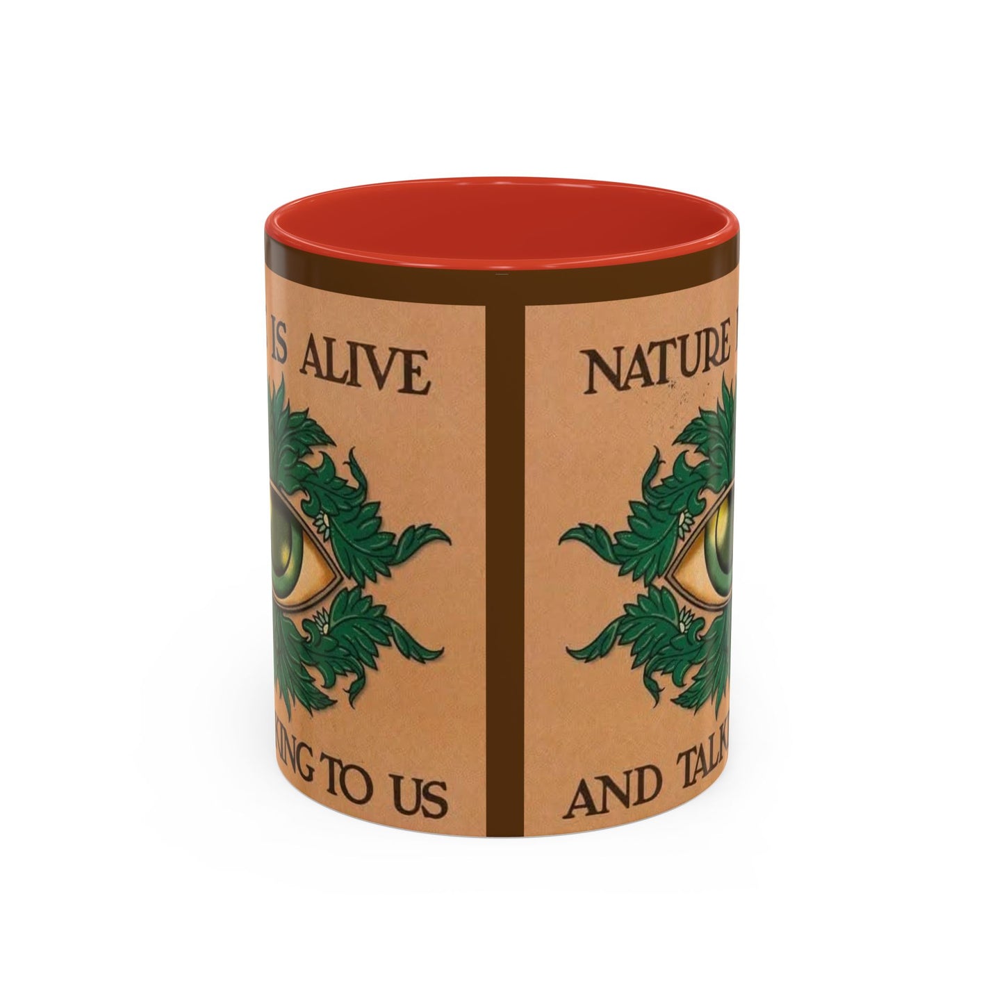 Nature-Inspired Accent Coffee Mug, Eco-Friendly Gift, Eye-Catching Design, Perfect for Nature Lovers, Meditation, Self-Care