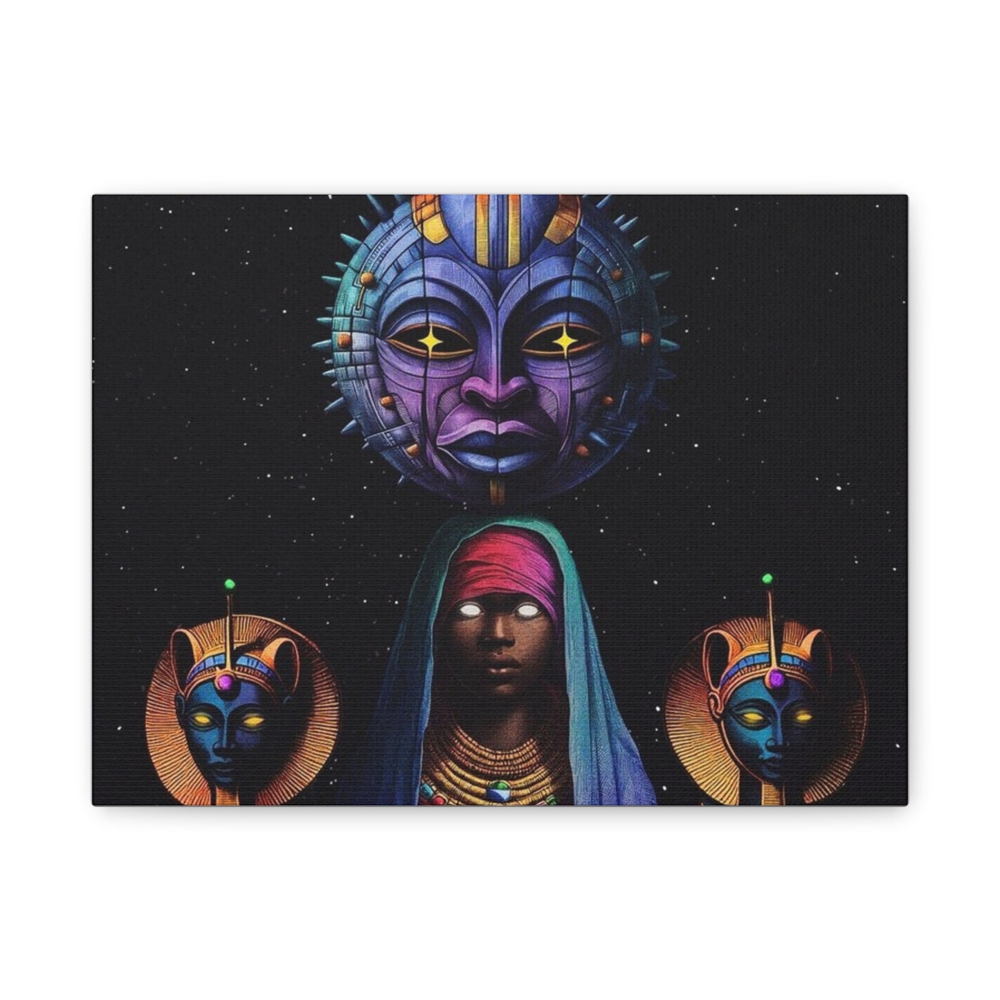 Ethnic Art Canvas Print – Divine Connection for Home Decor